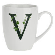 Mug Lettera 'V' con cucchiaino, Atupertu - Porcellana, 380 cc