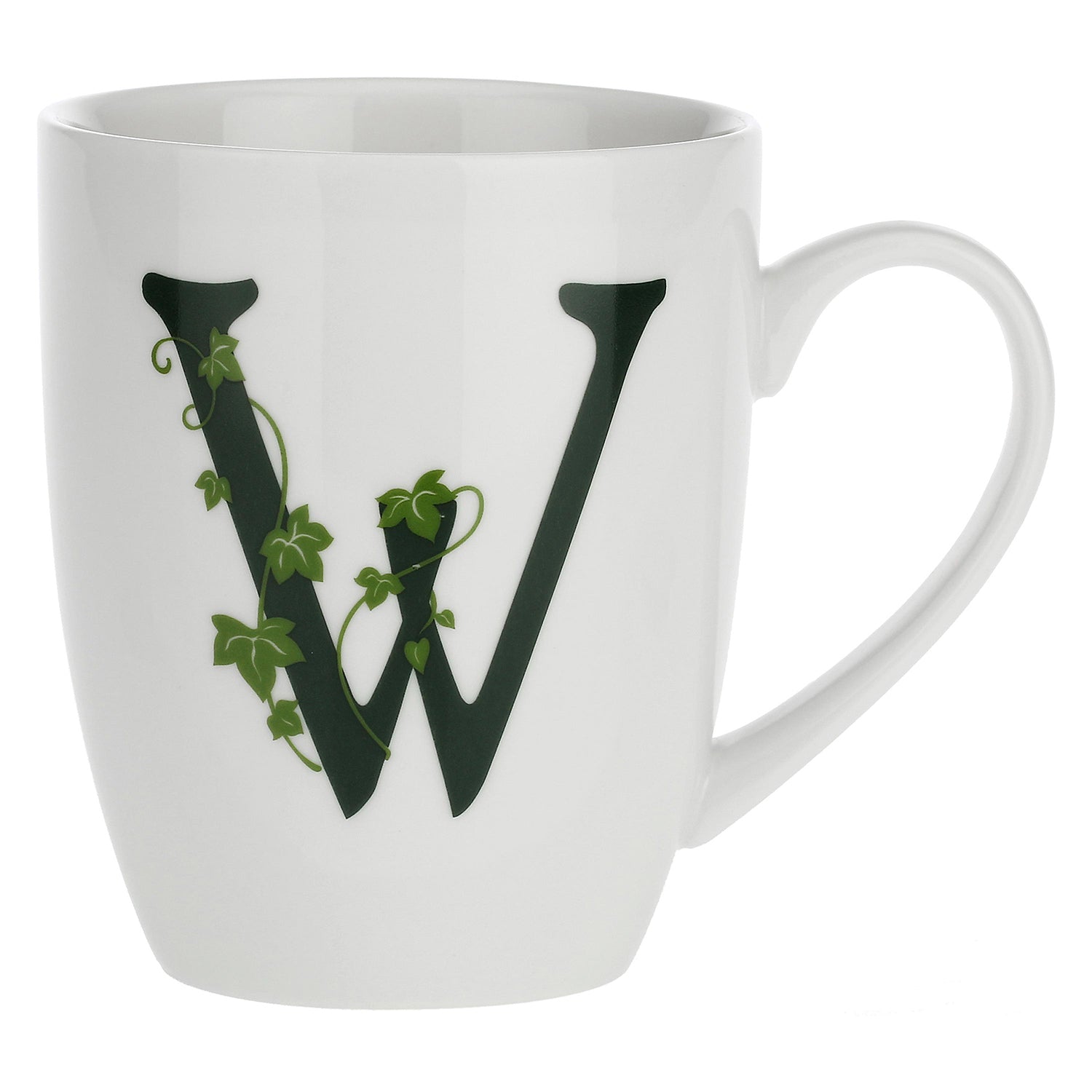 Mug Lettera 'W' con cucchiaino, Atupertu - Porcellana, 380 cc