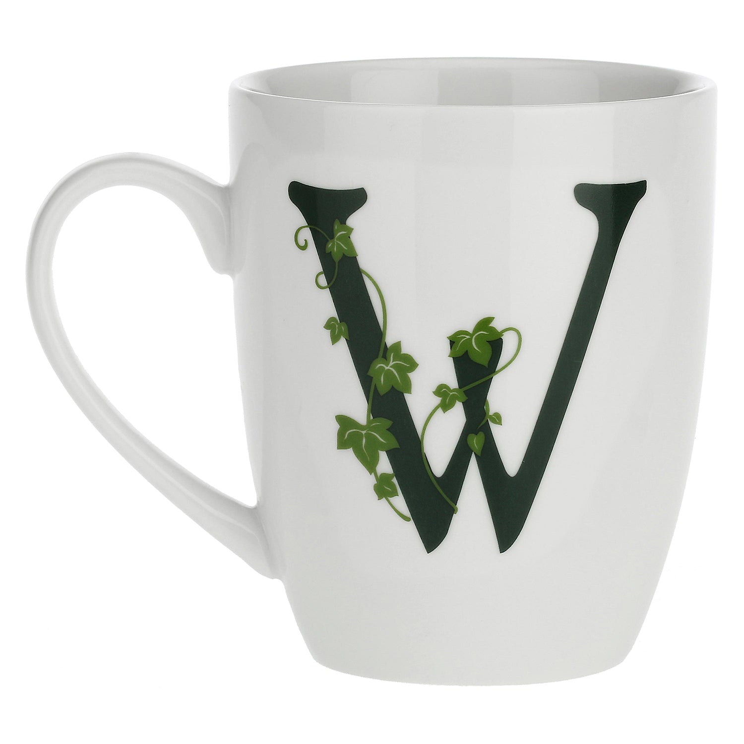 Mug Lettera 'W' con cucchiaino, Atupertu - Porcellana, 380 cc