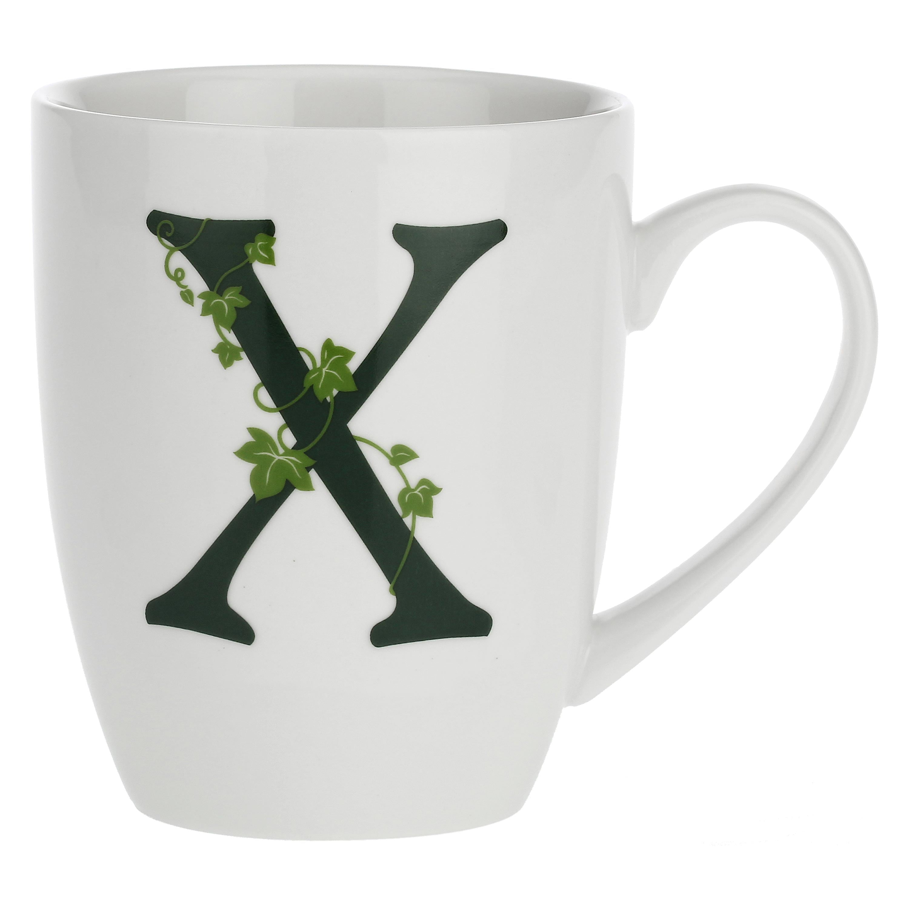 Mug Lettera 'x' con cucchiaino, Atupertu - Porcellana, 380 cc