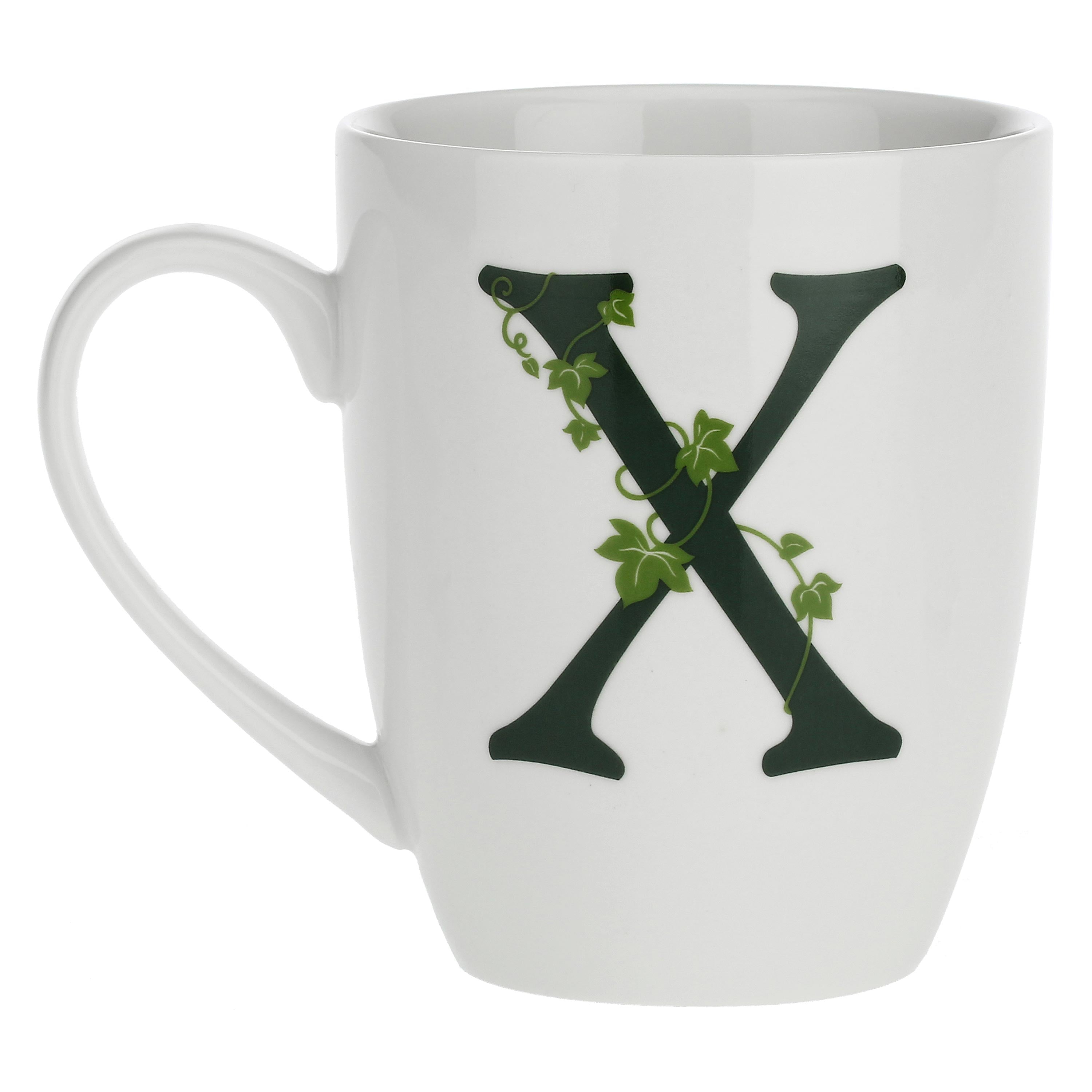 Mug Lettera 'x' con cucchiaino, Atupertu - Porcellana, 380 cc