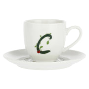 Tazza Caffe' con piattino 'C', Solotua - Porcellana, 90 cc