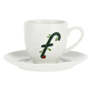 Tazza Caffe' con piattino 'F', Solotua - Porcellana, 90 cc