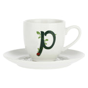 Tazza Caffe' con piattino 'P', Solotua - Porcellana, 90 cc