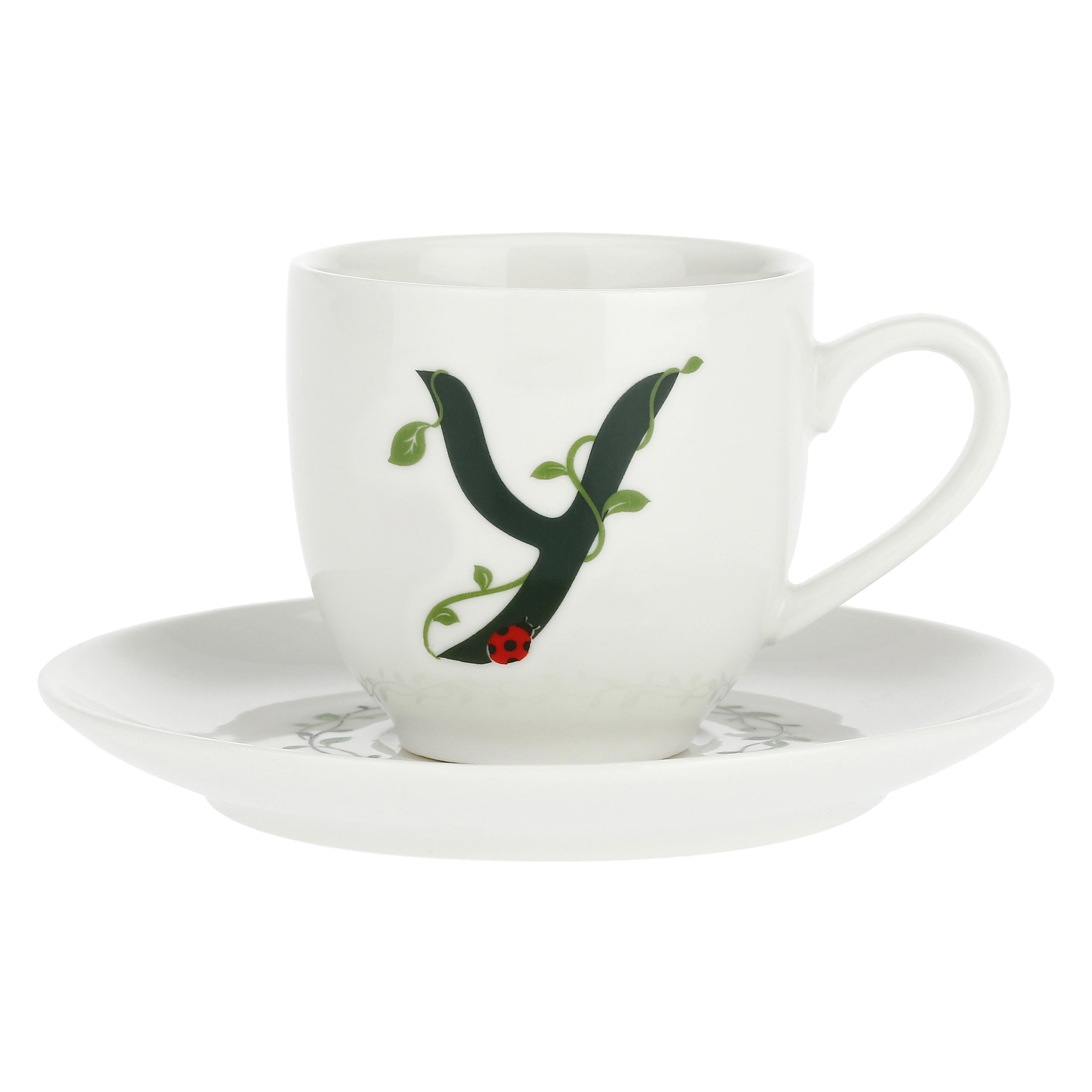 Tazza Caffe' con piattino 'Y', Solotua - Porcellana, 90 cc