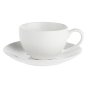 Set da 6, Tazza Caffe' con piattino, Essenziale - Bone China, 100 cc