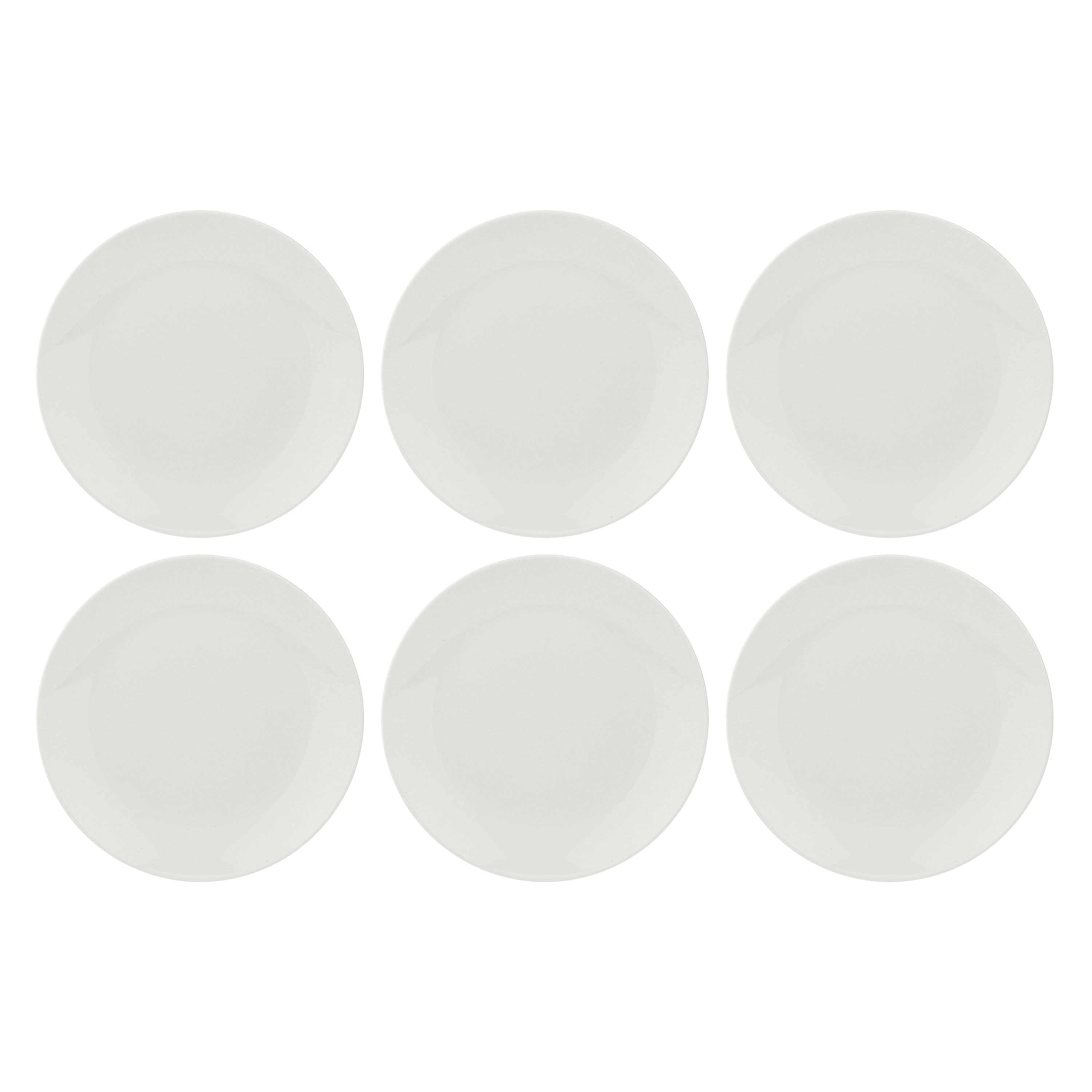 Set da 6, Piatto Piano Coup, Essenziale - Bone China, Ø27 cm