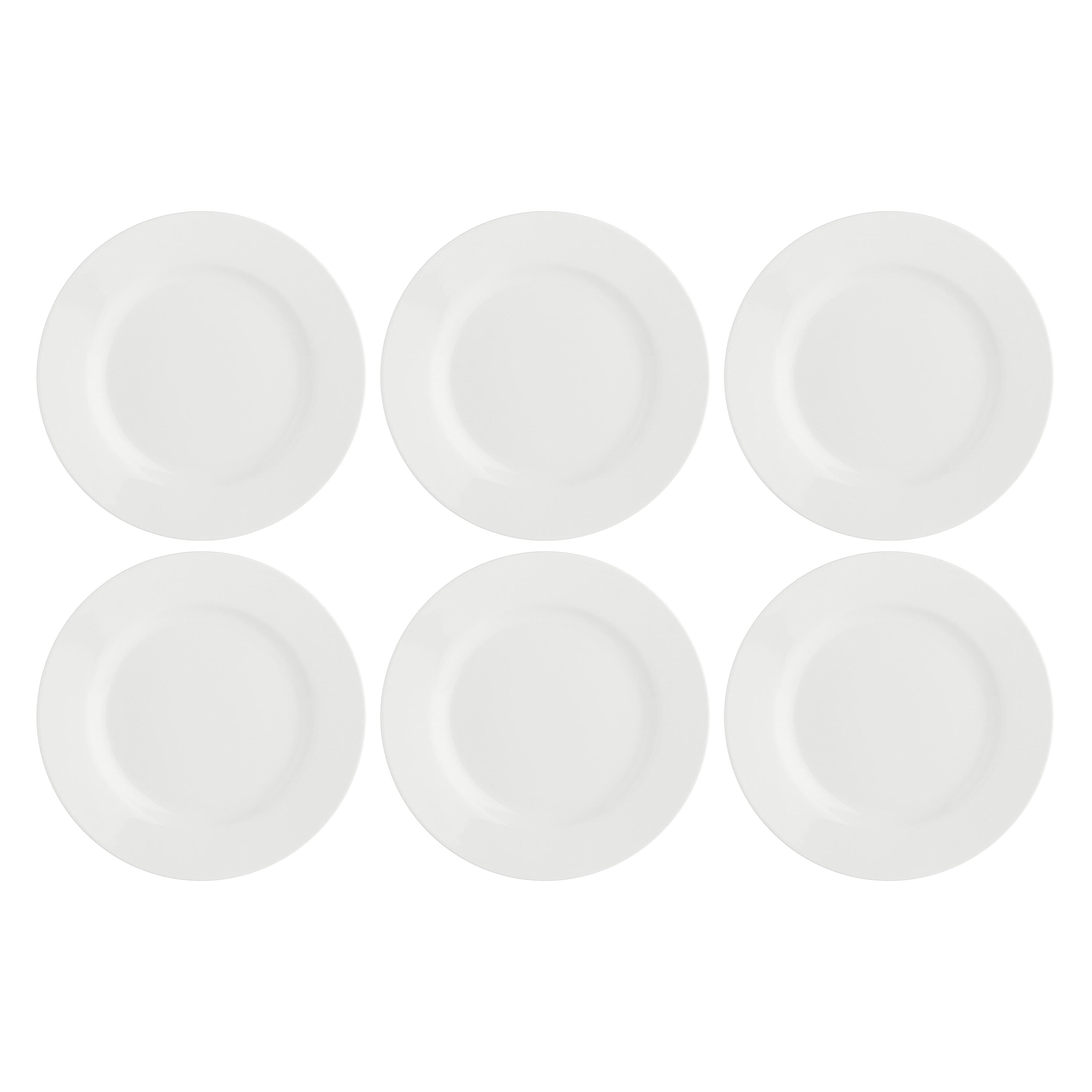 Set da 6, Piatto Frutta Falda, Essenziale - Bone China, Ø20 cm