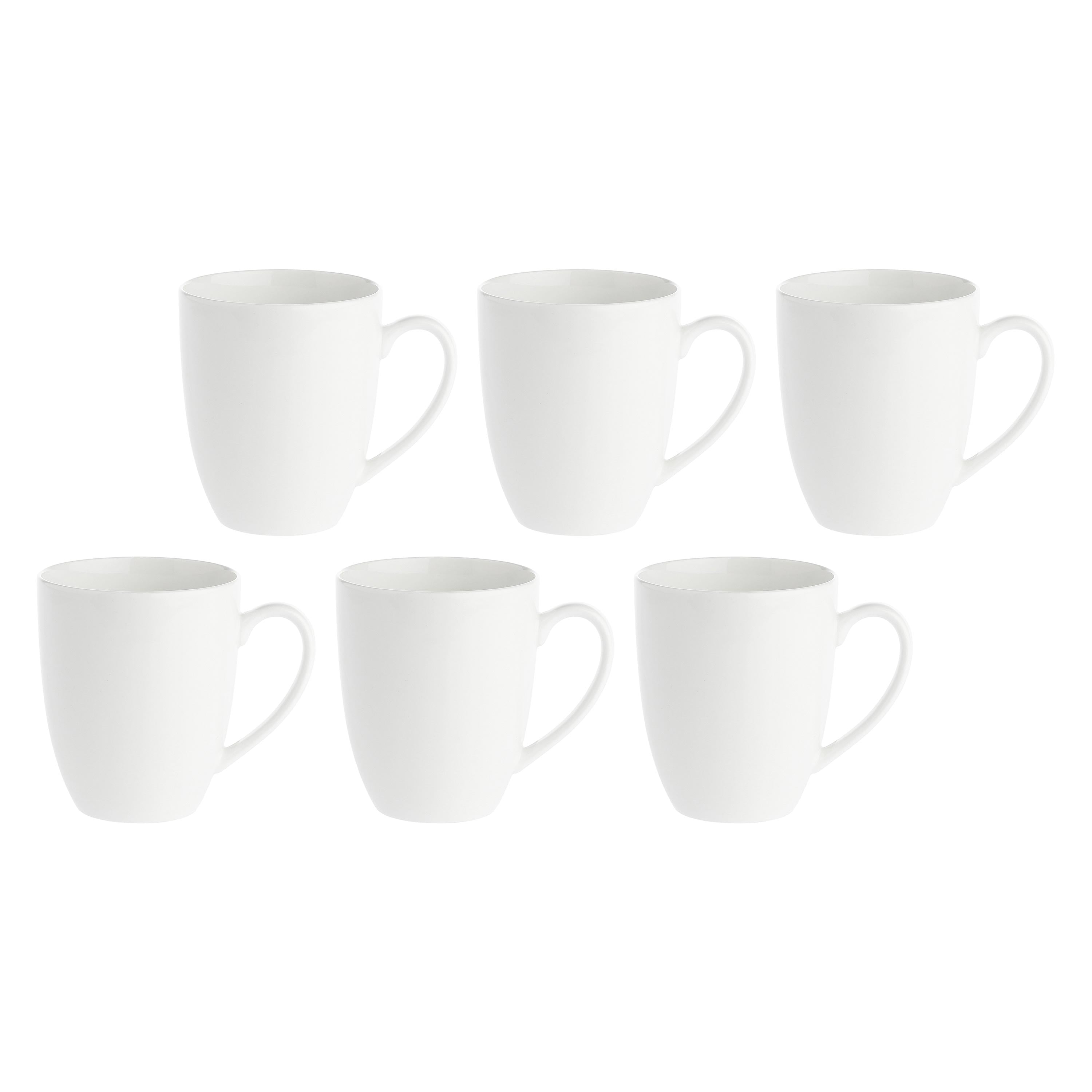 Set da 6, Mug Classico, Essenziale - Bone China, 450 cc