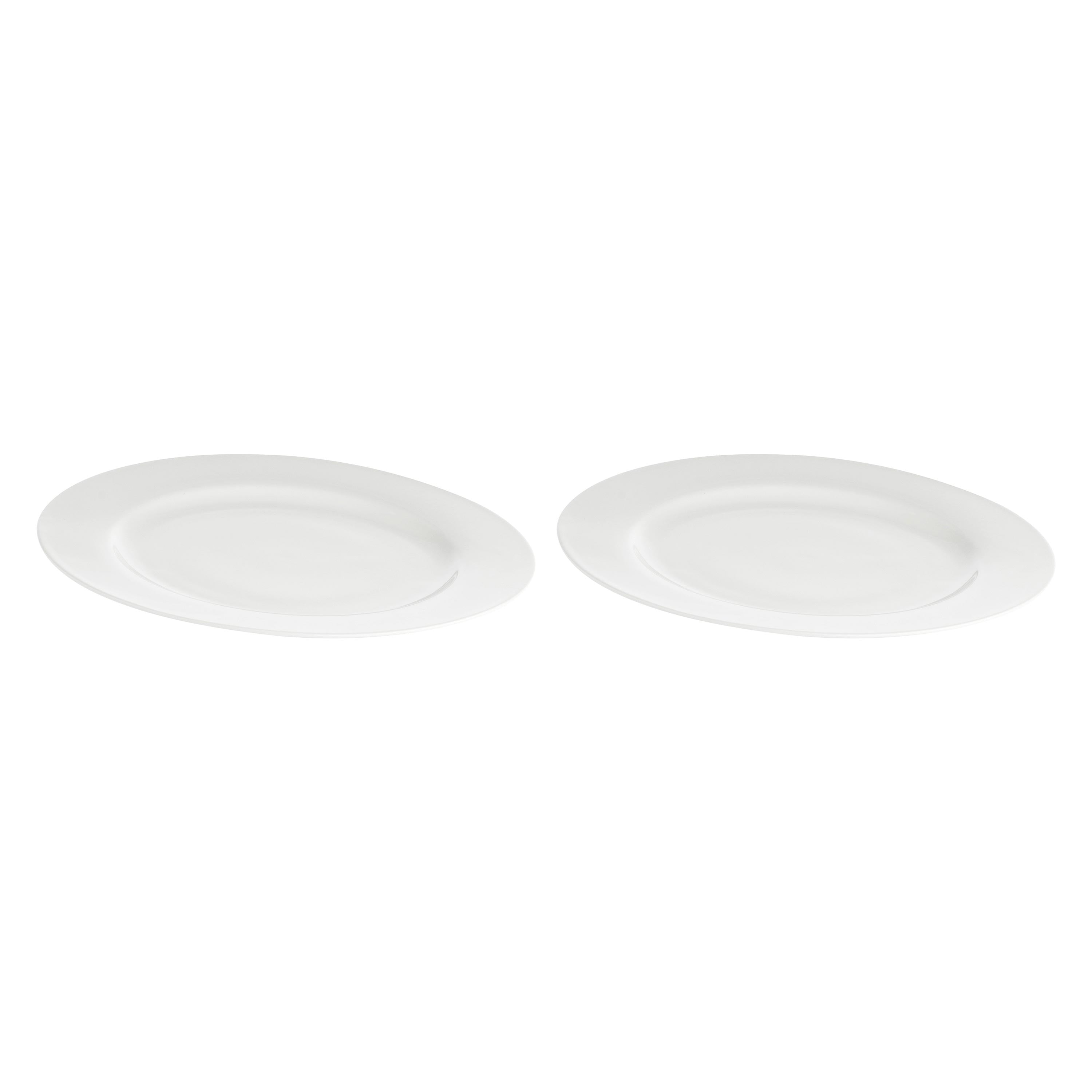 Set da 2, Vassoio Rotondo Falda, Essenziale - Bone China, Ø30 cm