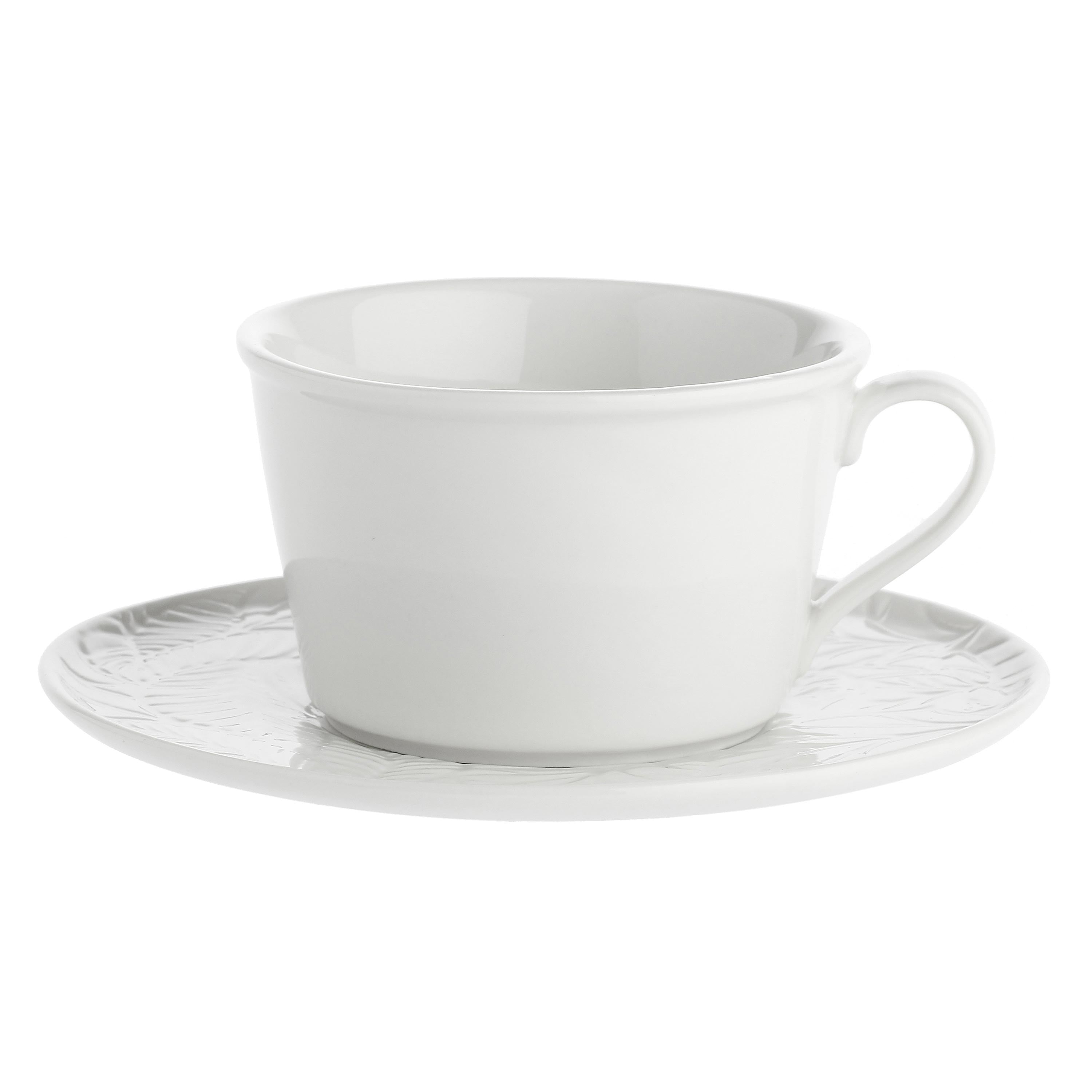 Set da 6, Tazza Te' con piattino, Bosco - Porcellana, 180 cc; Ø 15 cm