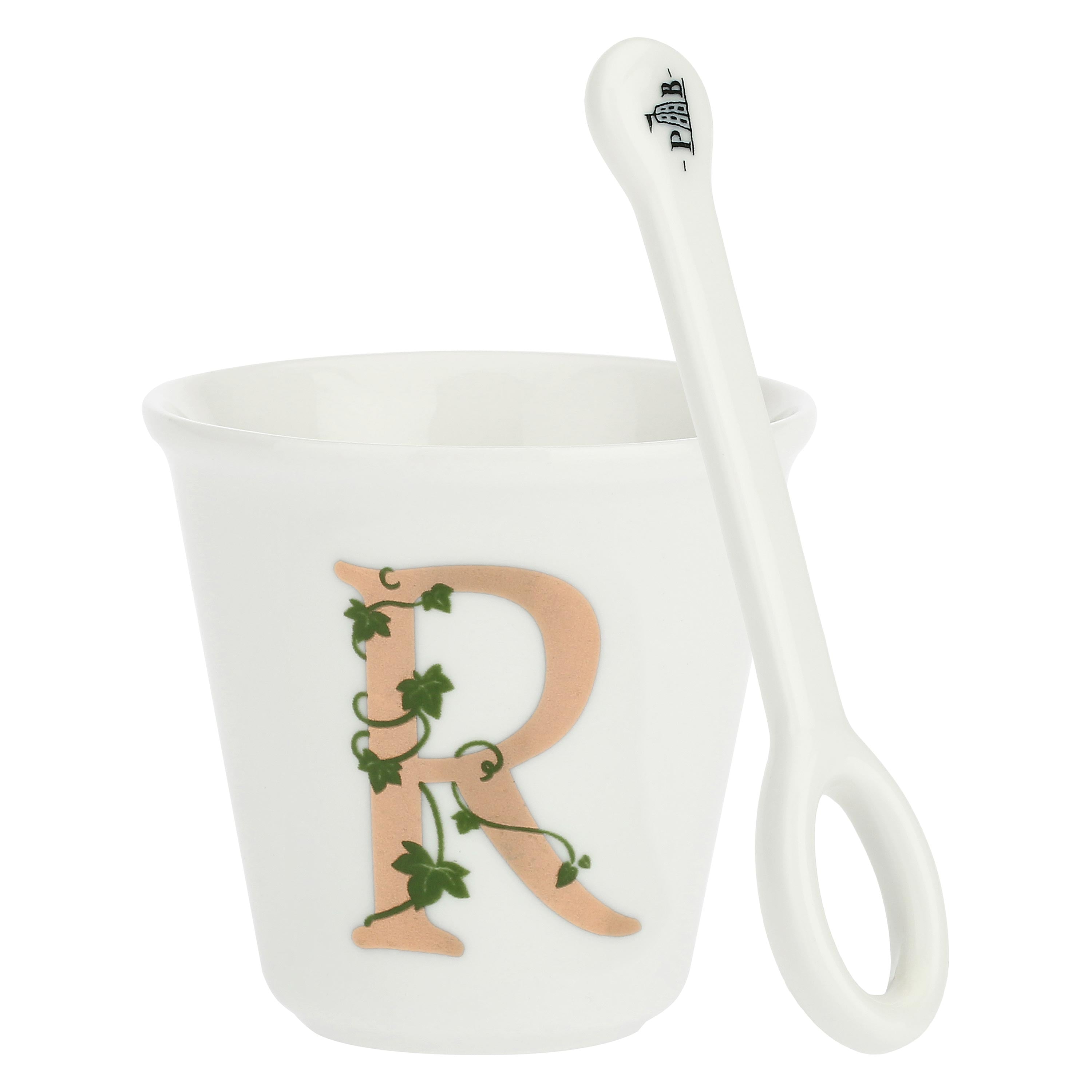 Bicchierino R C/Cucchiaino, Unico - Porcellana, 75 cc