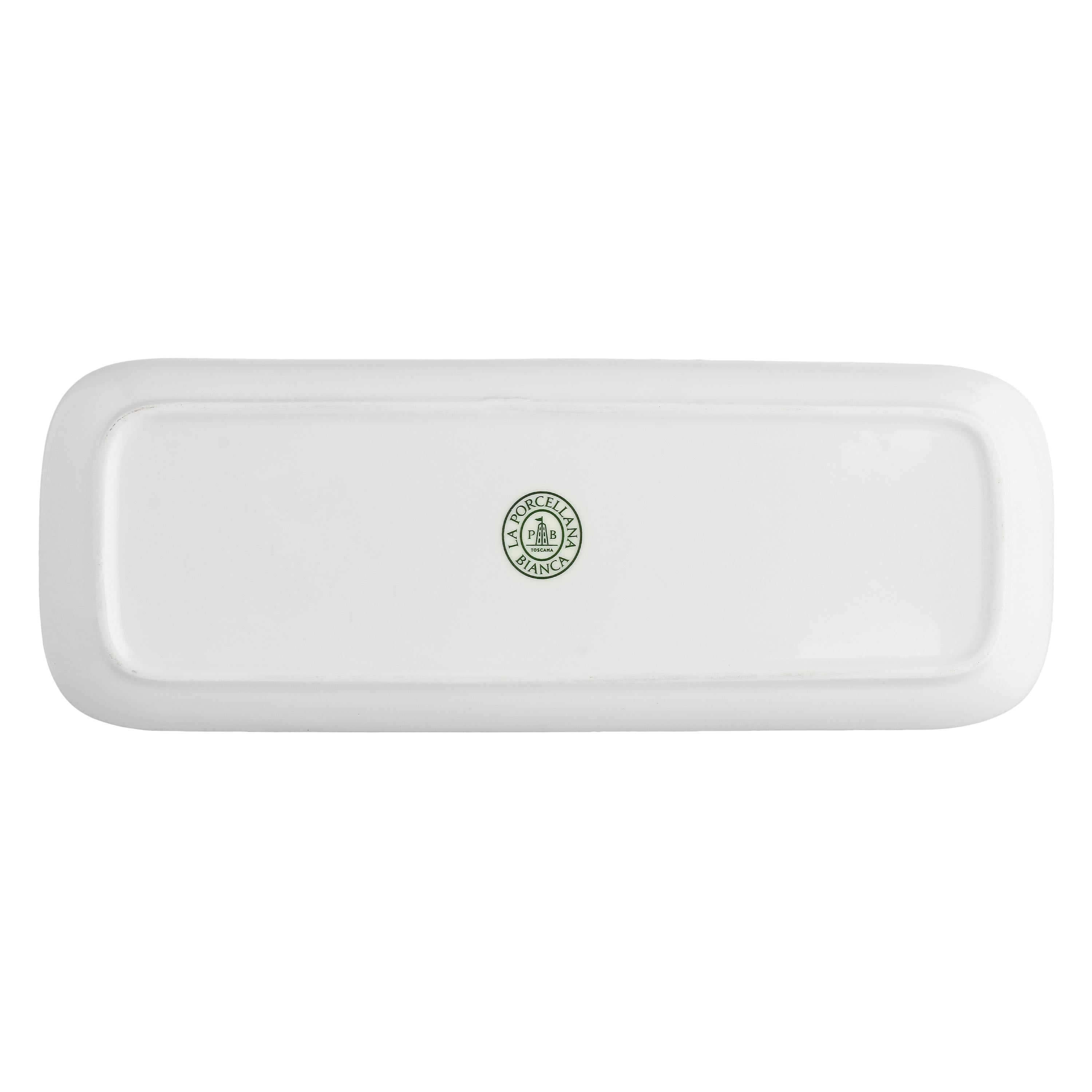 Set da 4, New Age Piatto Rettangolare, Essenziale - Bone China, 30x11x2,1 cm