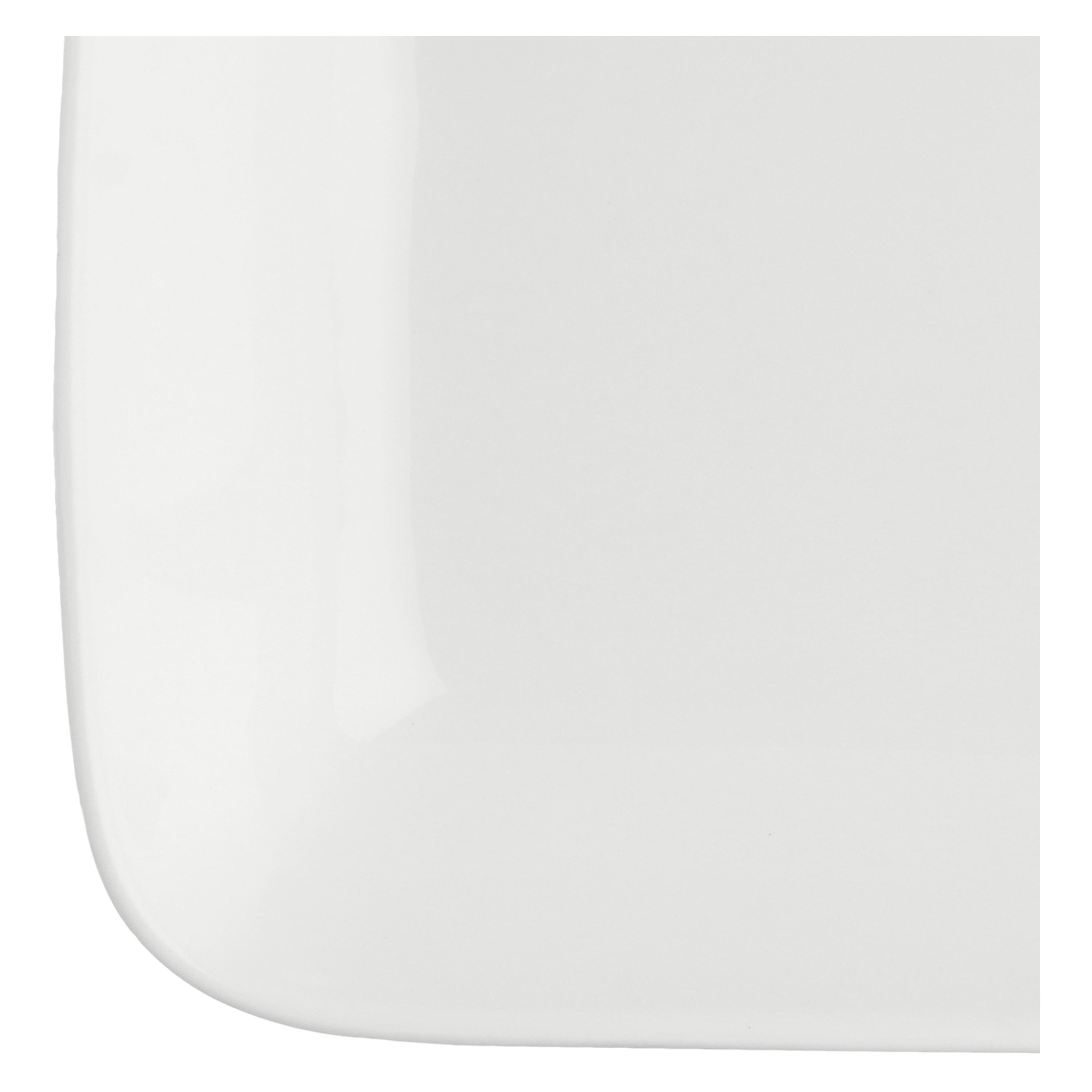 Set da 4, New Age Piatto Rettangolare Fondo, Essenziale - Bone China, 22x15x5,5 cm