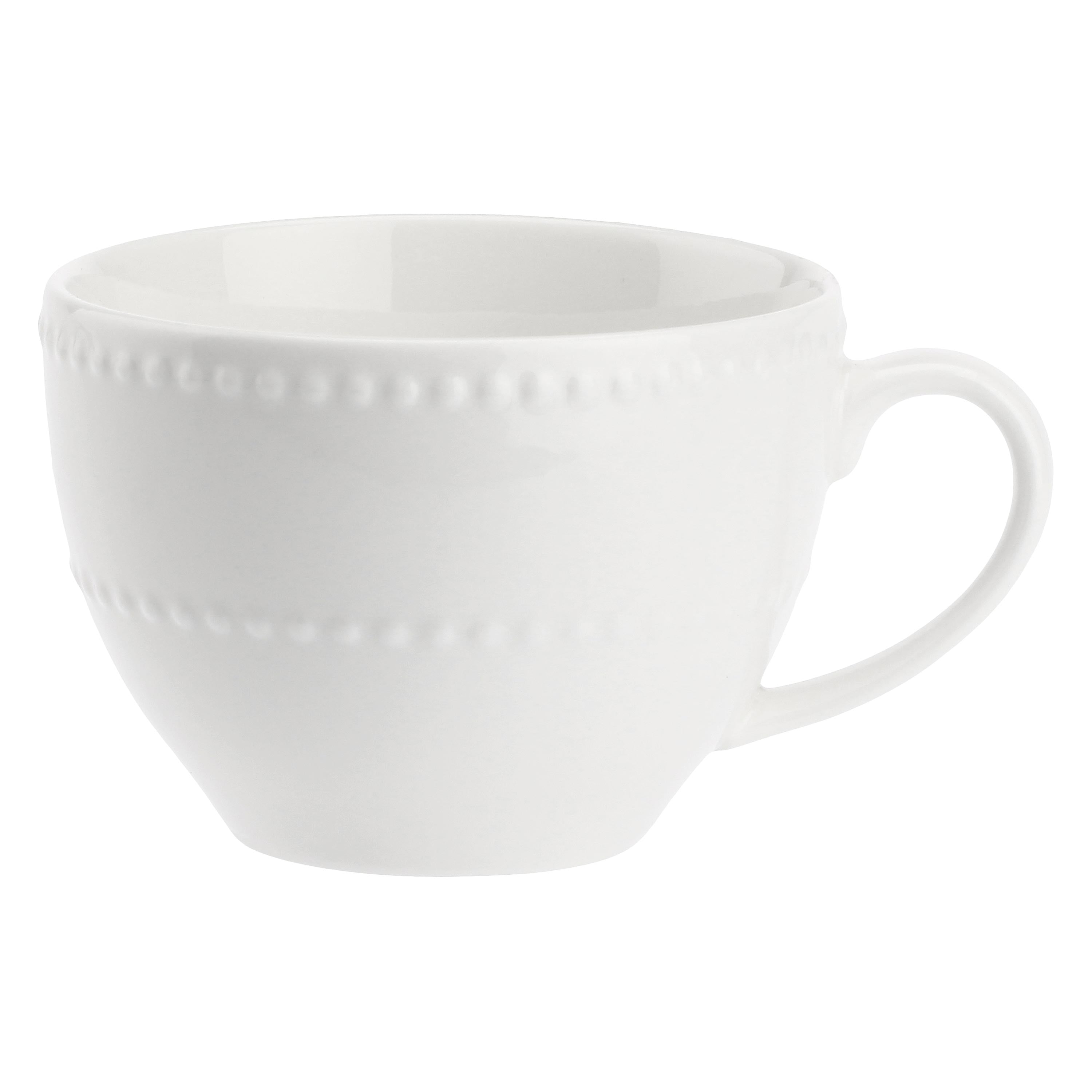 Set da 6, Tazza Te con piattino, Collina - New Bone China, 350 cc