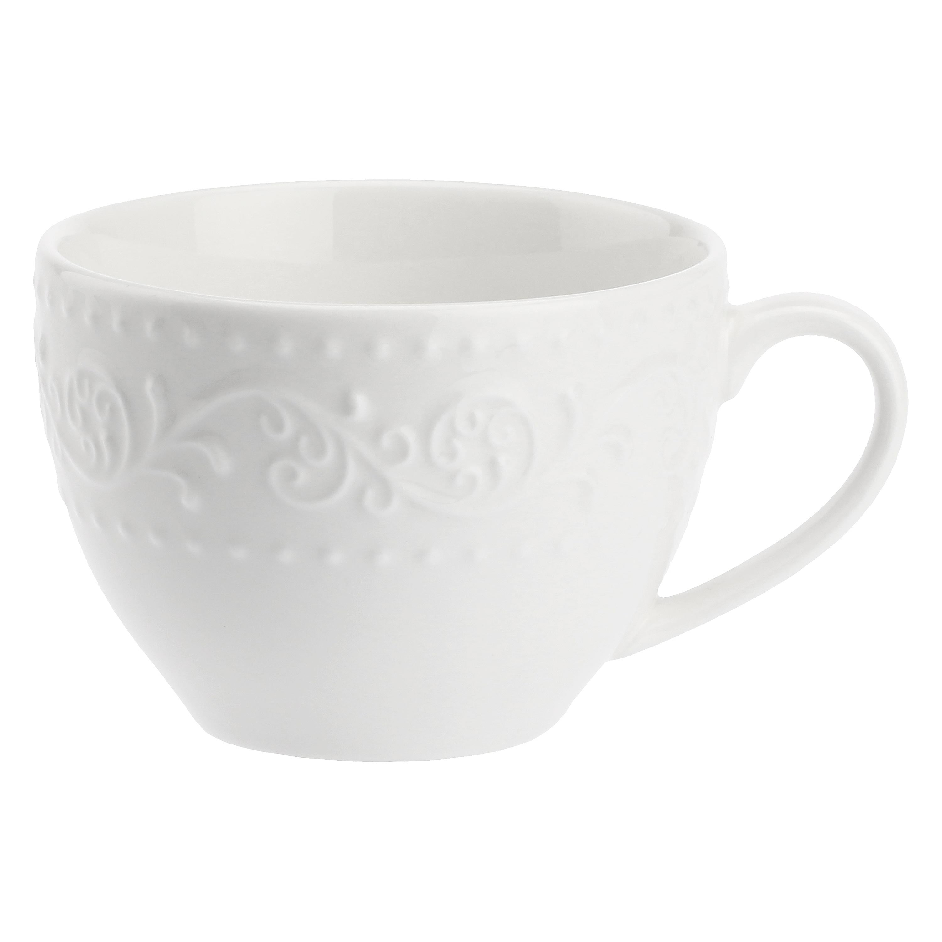 Set da 6, Tazza Te con piattino, Sognante - New Bone China, 350 cc