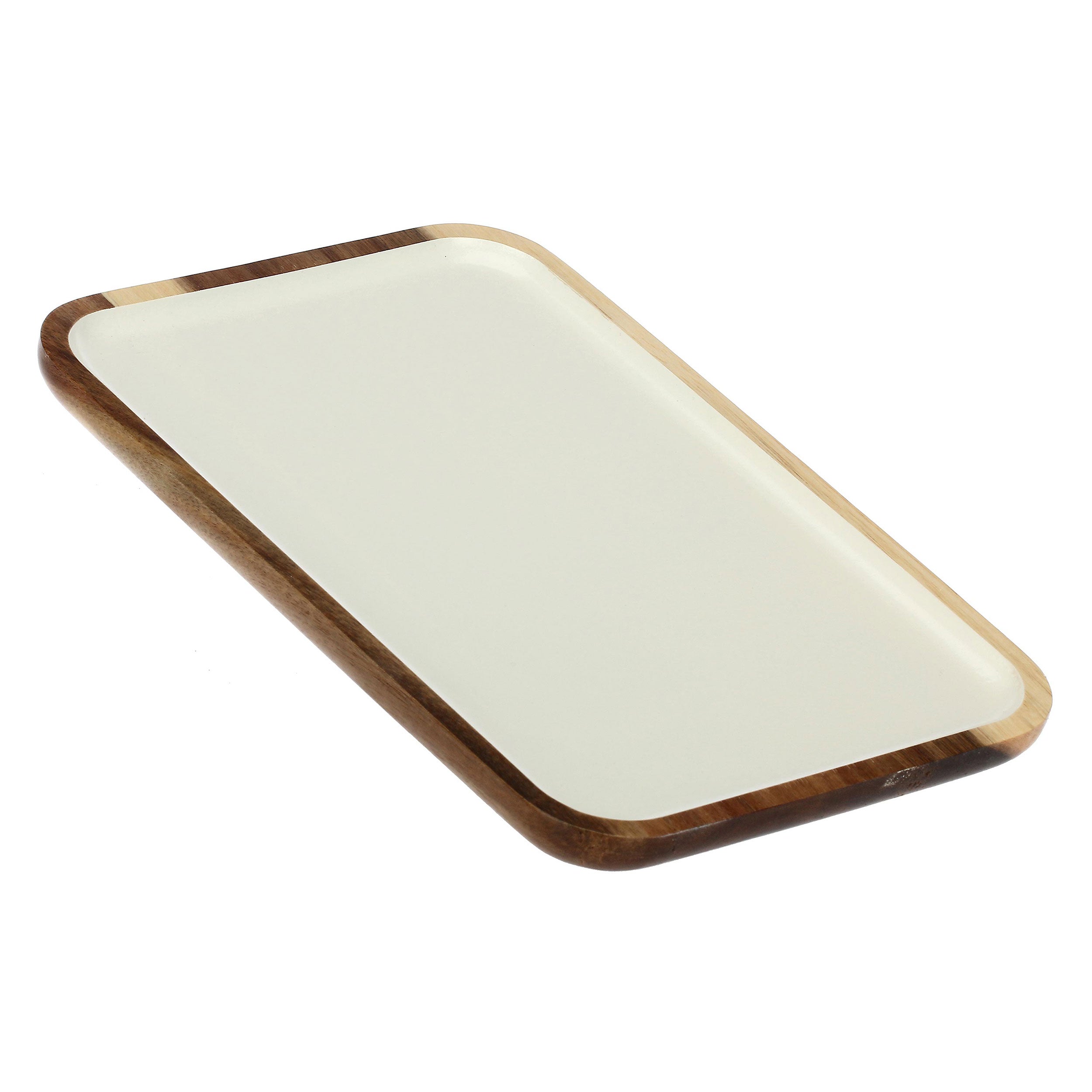 Vassoio Rettangolare, Libeccio - Legno smaltato, 30,5x20,3x1,9 cm