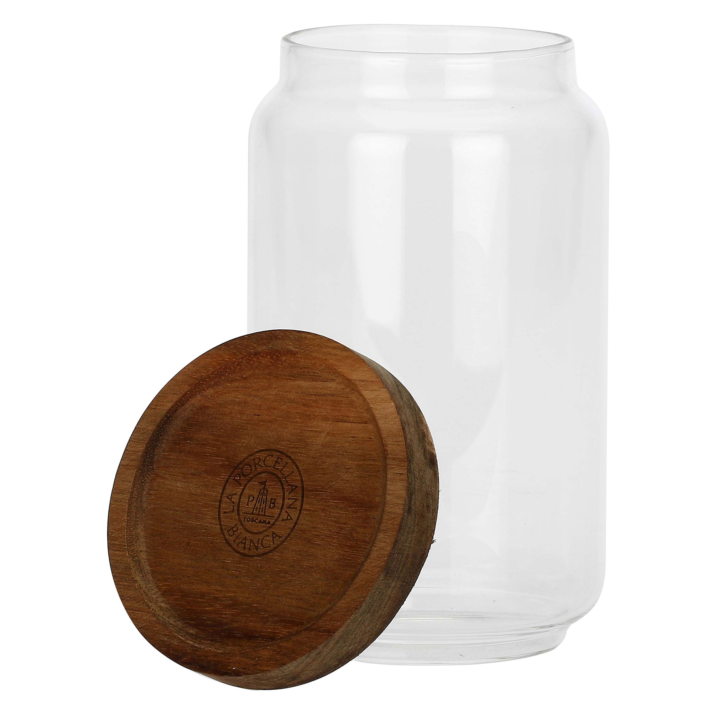 Barattolo, Libeccio - vetro borosilicato, acacia con guarnizione in silicone, 700 ml