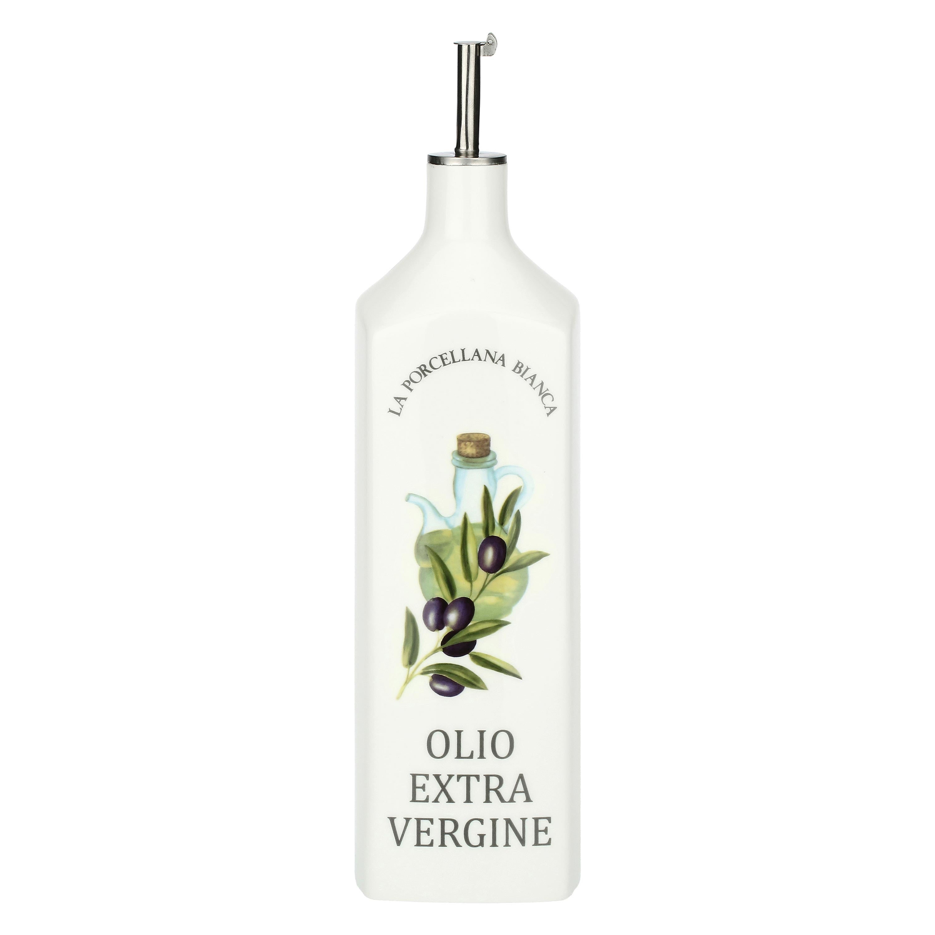 Oliera Quadrata Deco, Conserva - Porcellana, 1,1 L