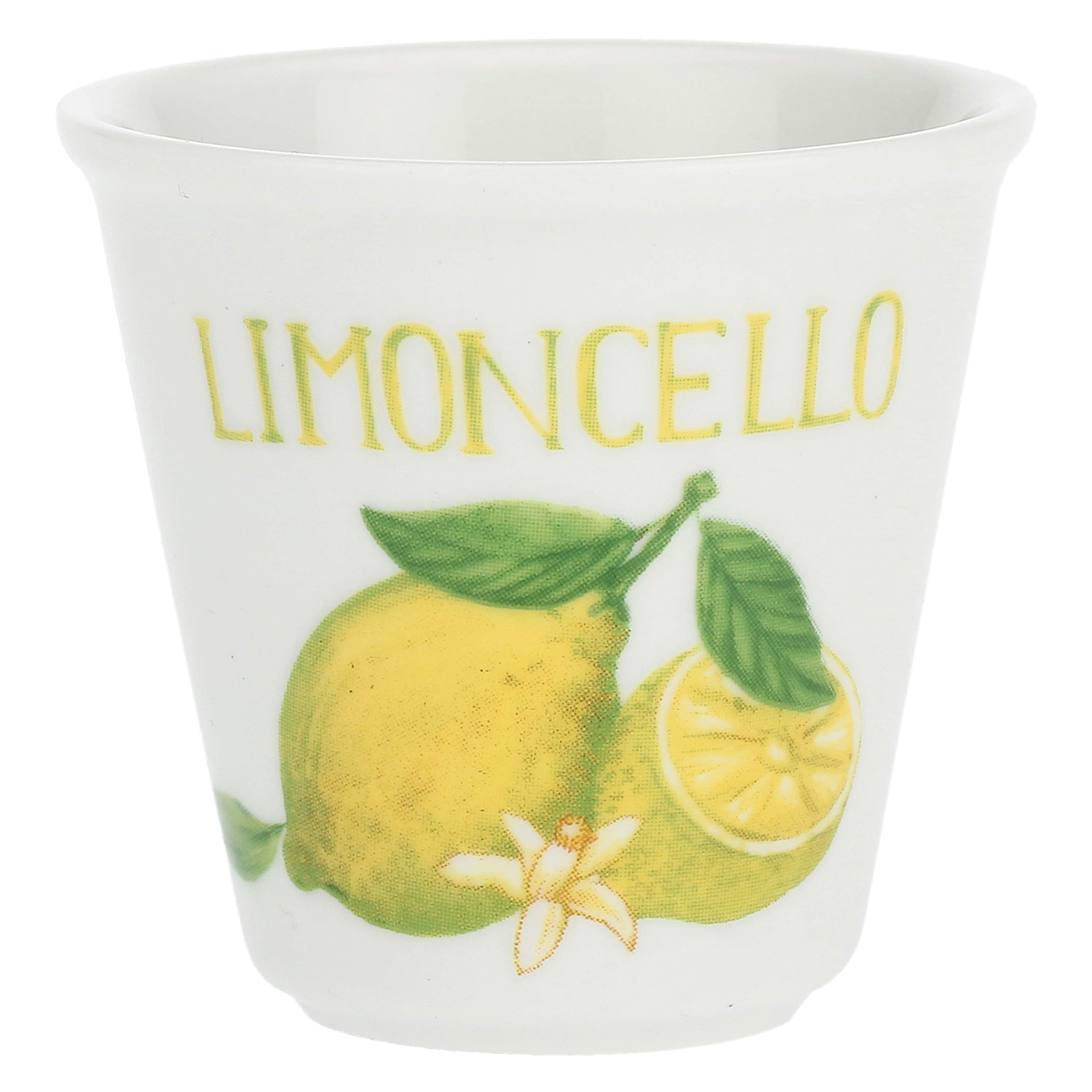 Set da 6, Bicchierino Limoncello, Liquorelli - Porcellana, 75 cc