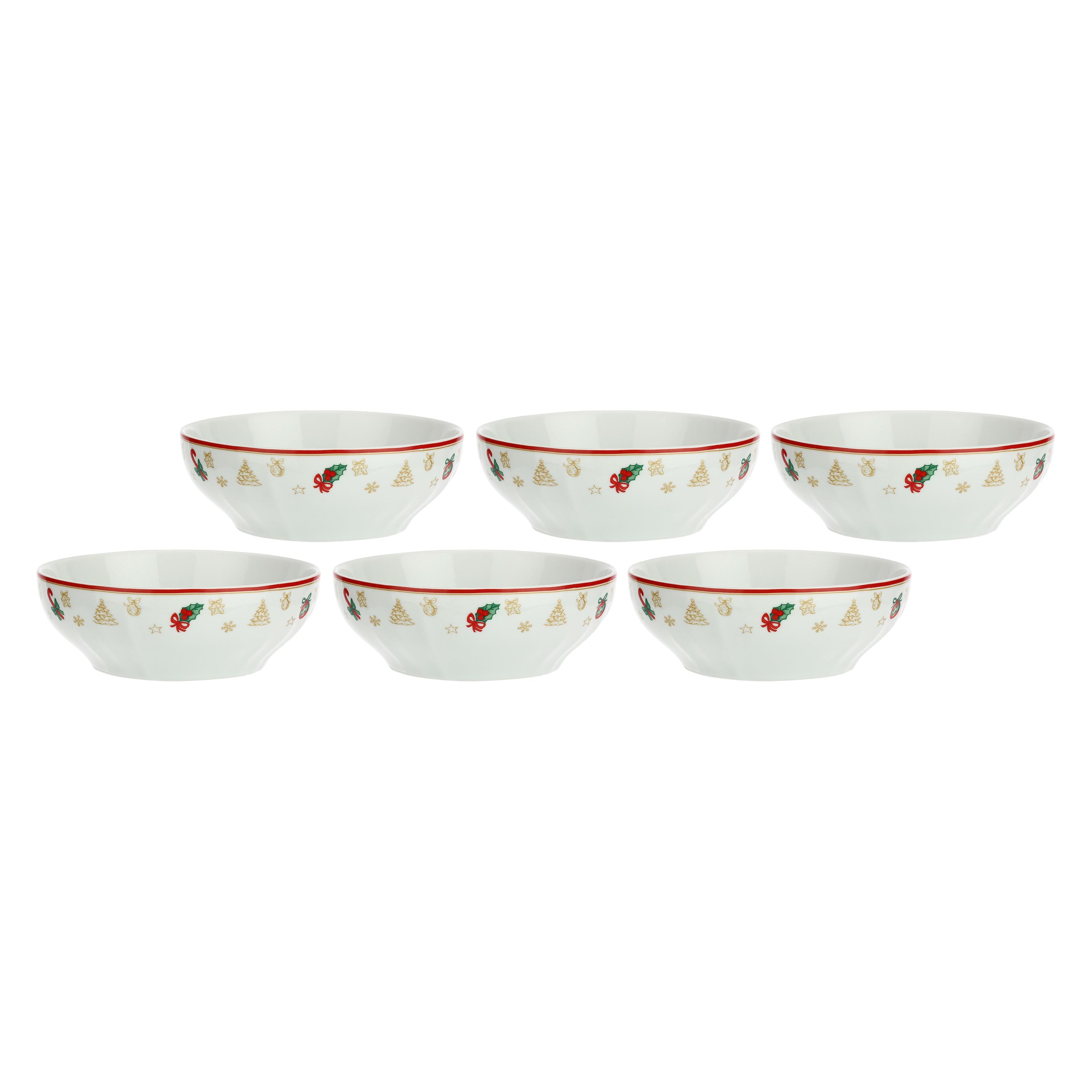 Set da 6, Insalatiera, Christmas Edition - Porcellana, Ø16,5 cm