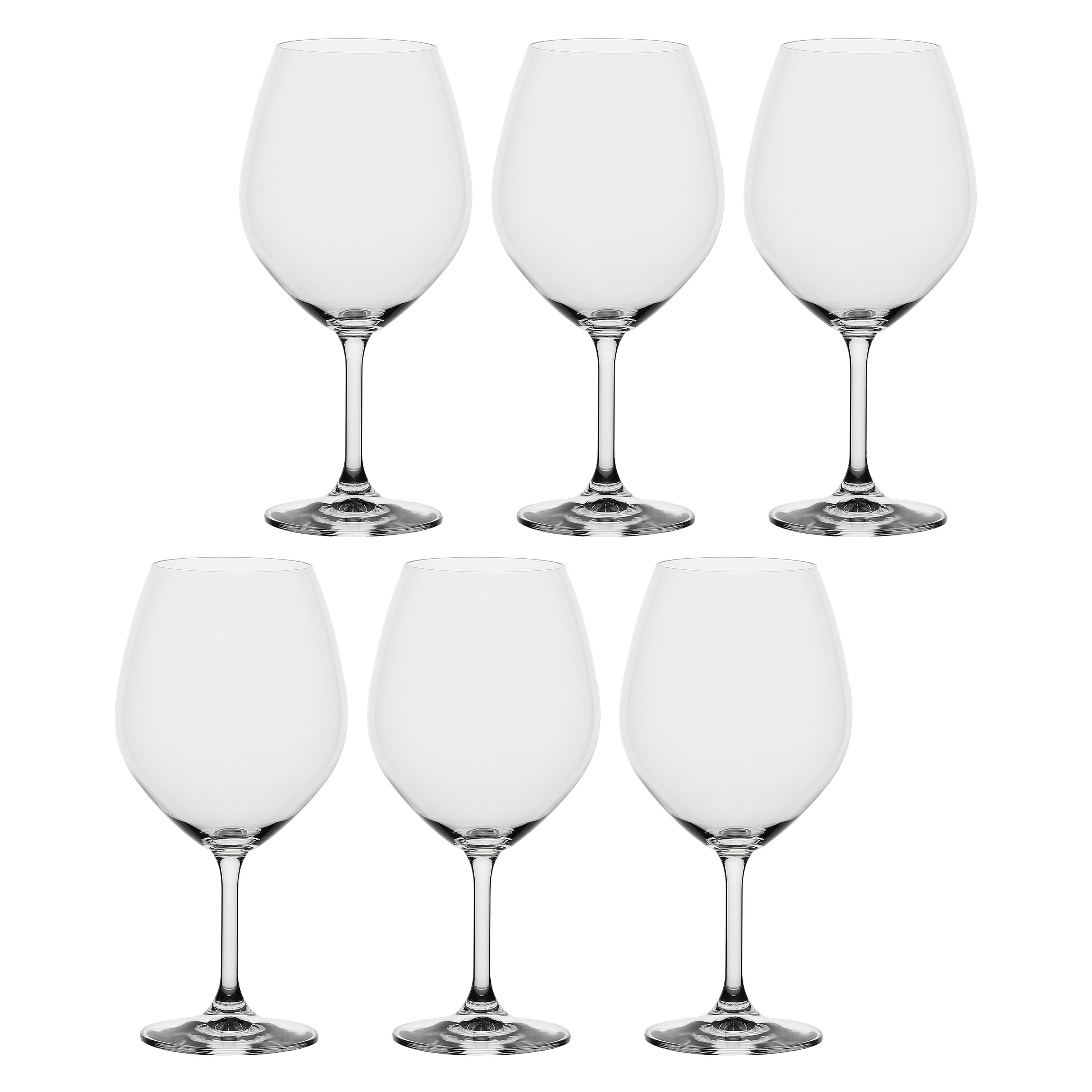 Set da 6, Calice Burgundy, Novello - Porcellana, h 22 cm 710 ml