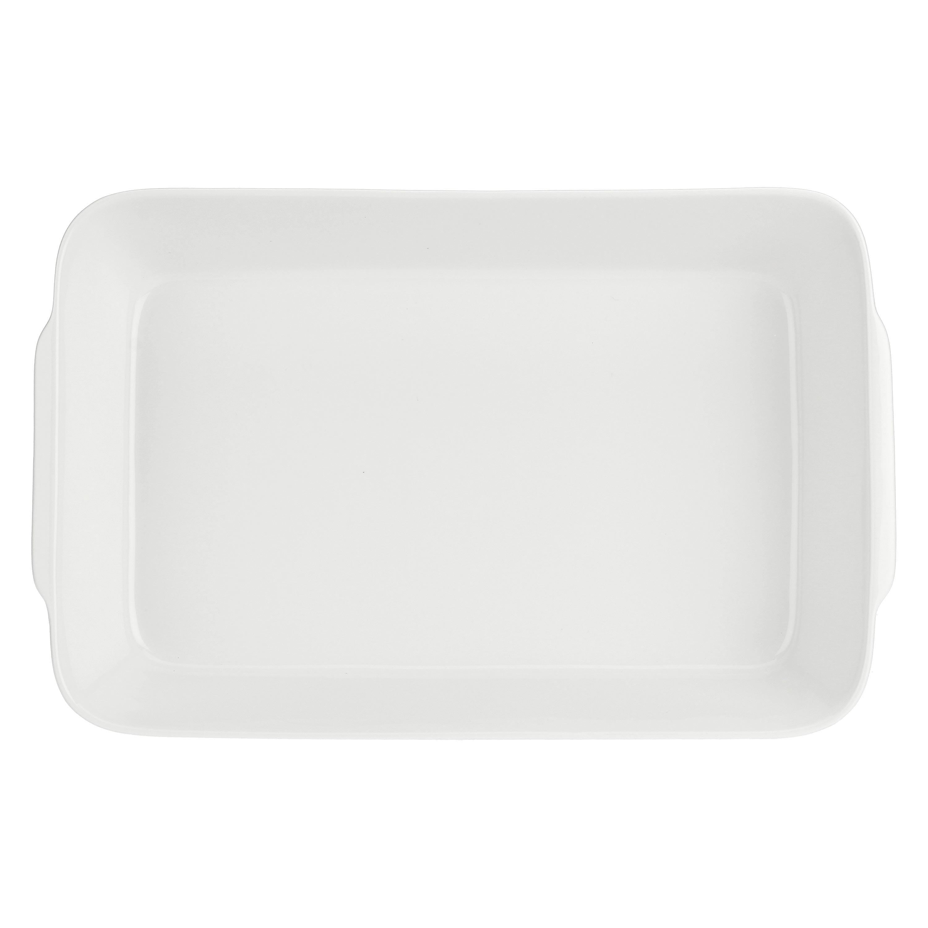 Set da 2, Teglia Rettangolare Stondata, Anghiari - Porcellana, 39x25 cm