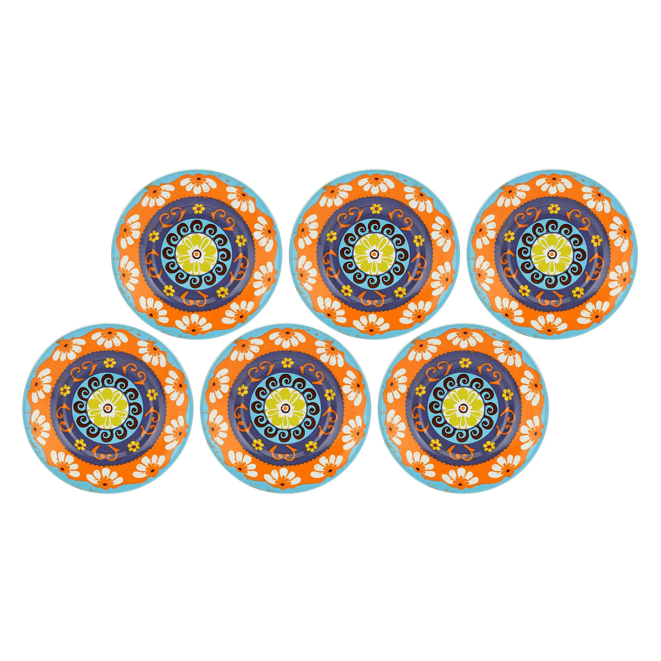 Set da 6, Piattino Azzurro, Nador, Ø 13, h1,5 cm