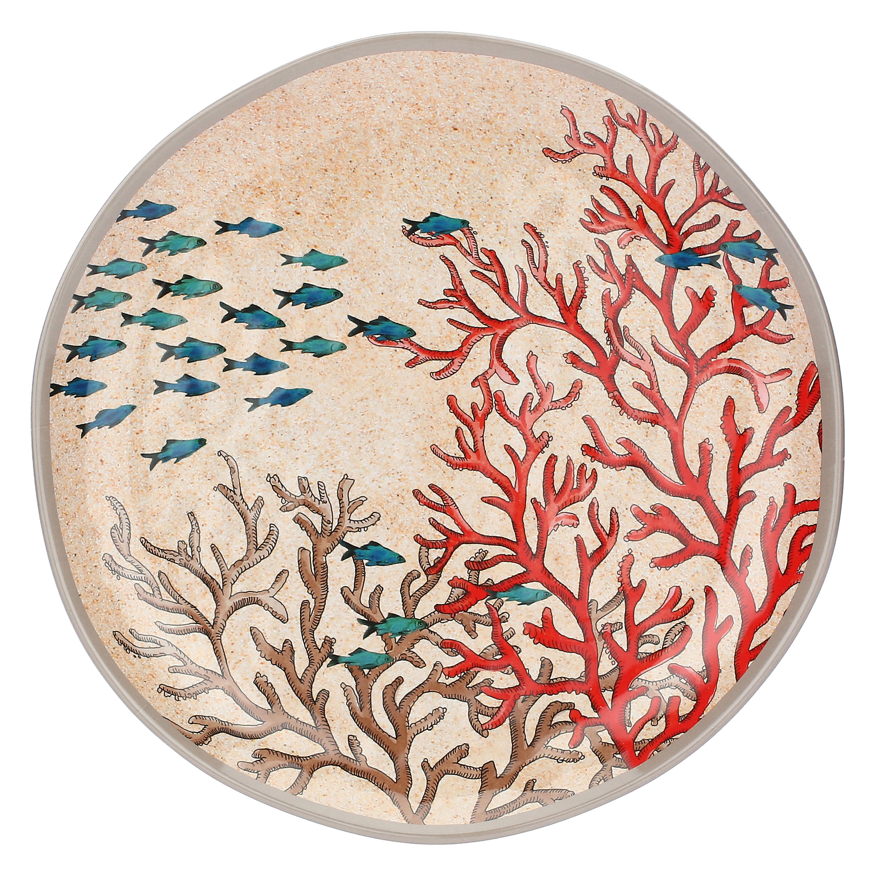 Set da 2, Piatto Piano, Sea Life - Melamina, Ø 27 cm