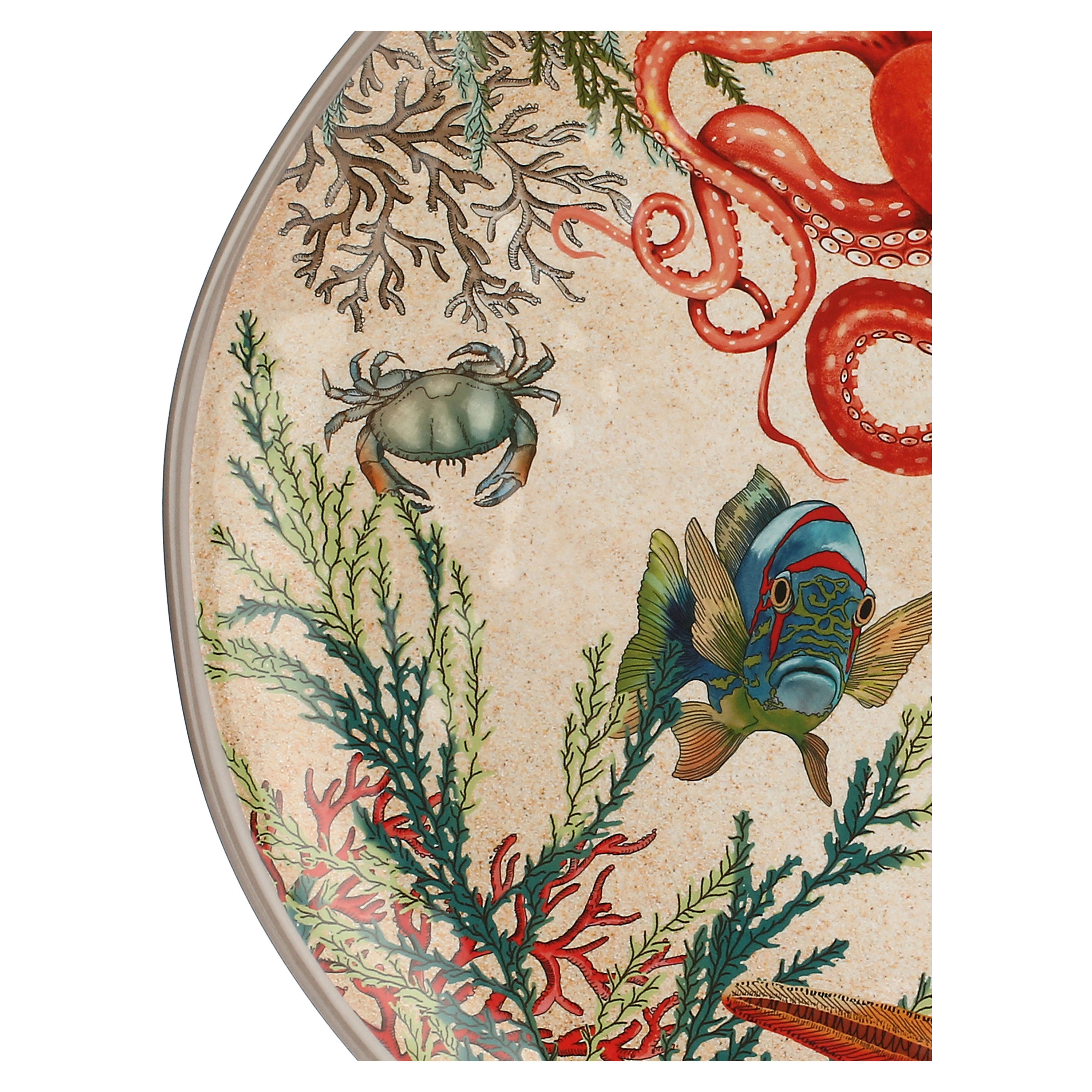 Vassoio Rotondo, Sea Life - Melamina, Ø 42 cm