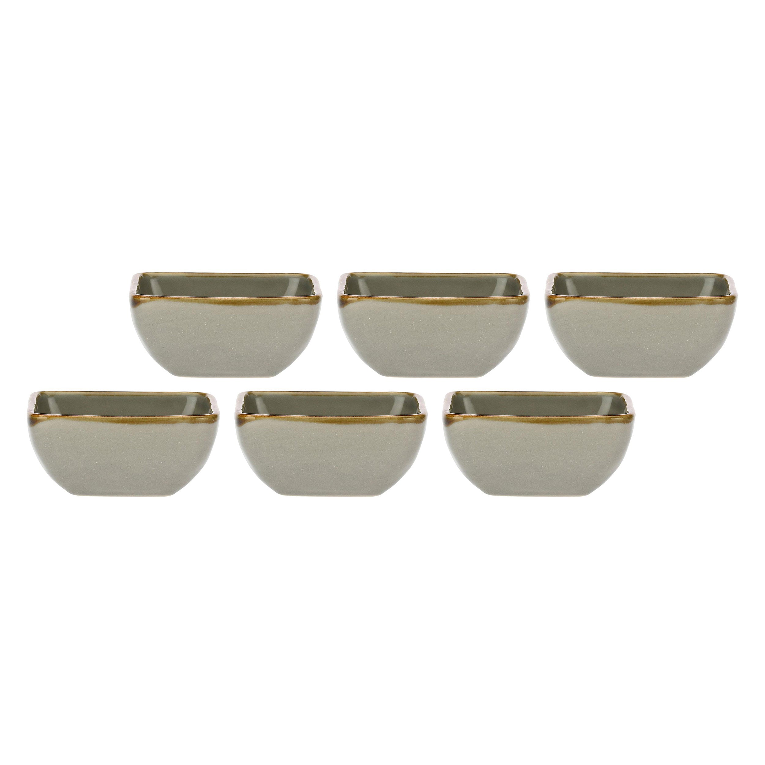 Set da 6, Ciotoline Quadrate, Concerto - Gres, 8x8 cm
