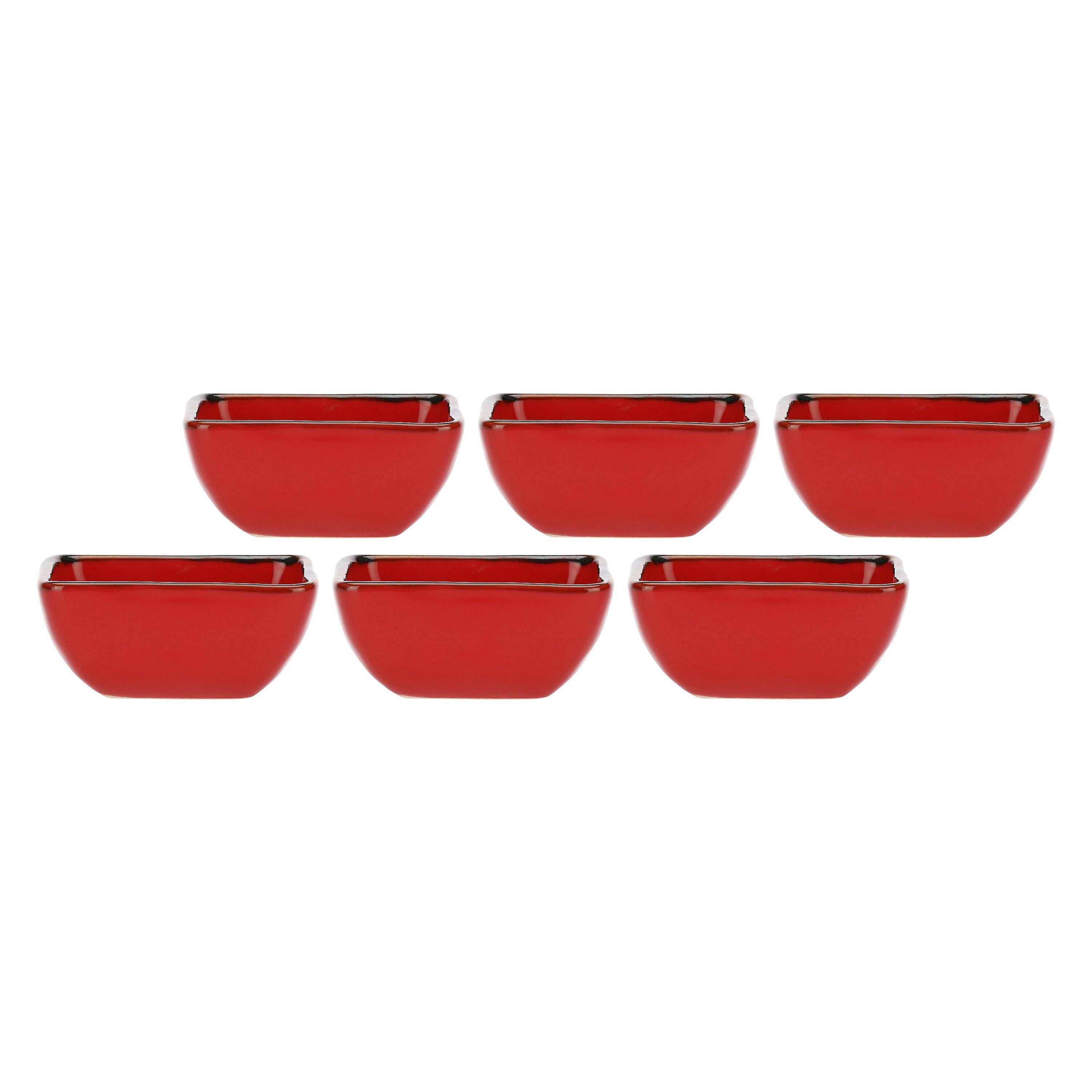 Set da 6, Ciotoline Quadrate, Concerto - Gres, 8x8 cm
