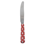 Set of 12, Table Knife, Red Polka Dots
