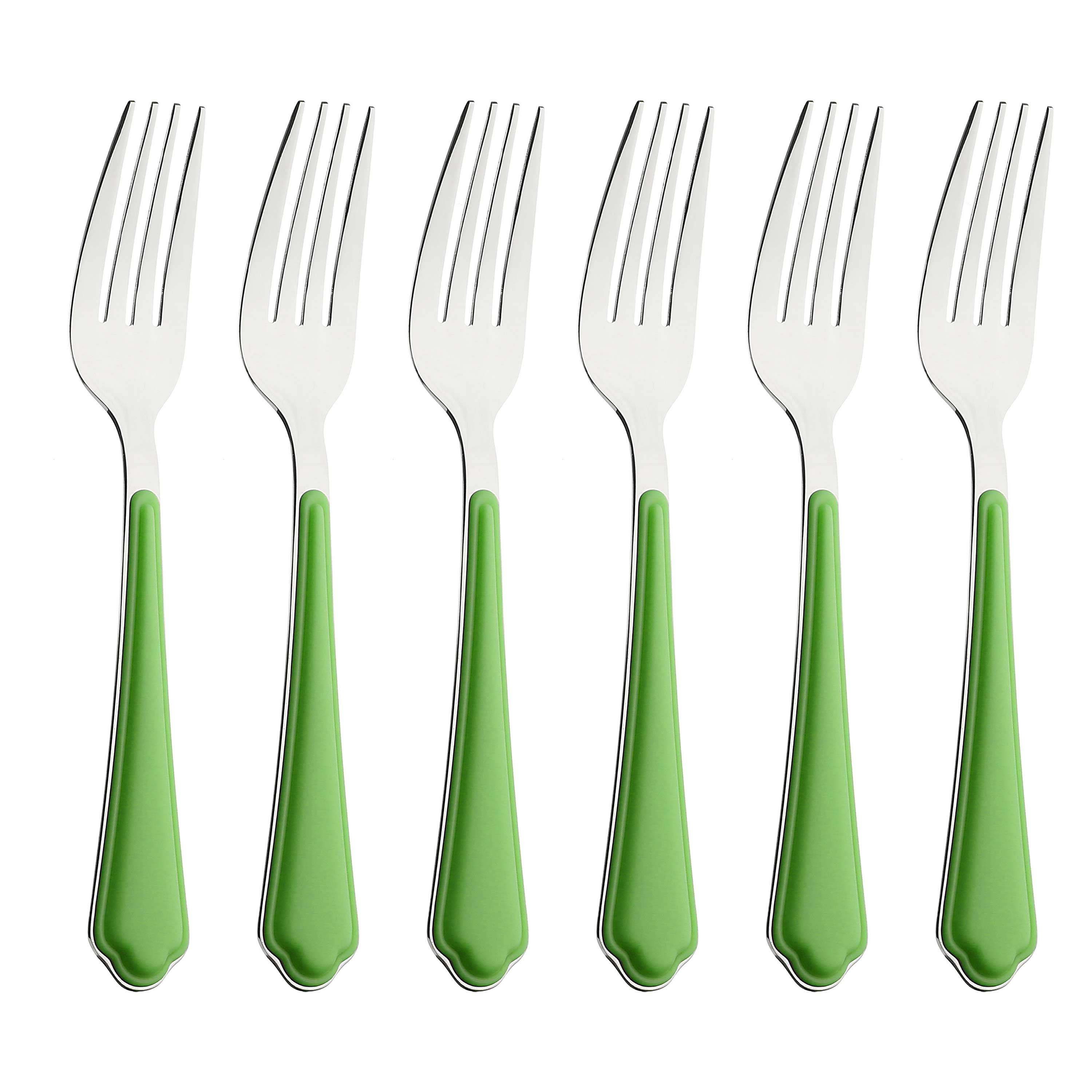 Set da 6, Forchetta Tavola, Portland Green - Metallo