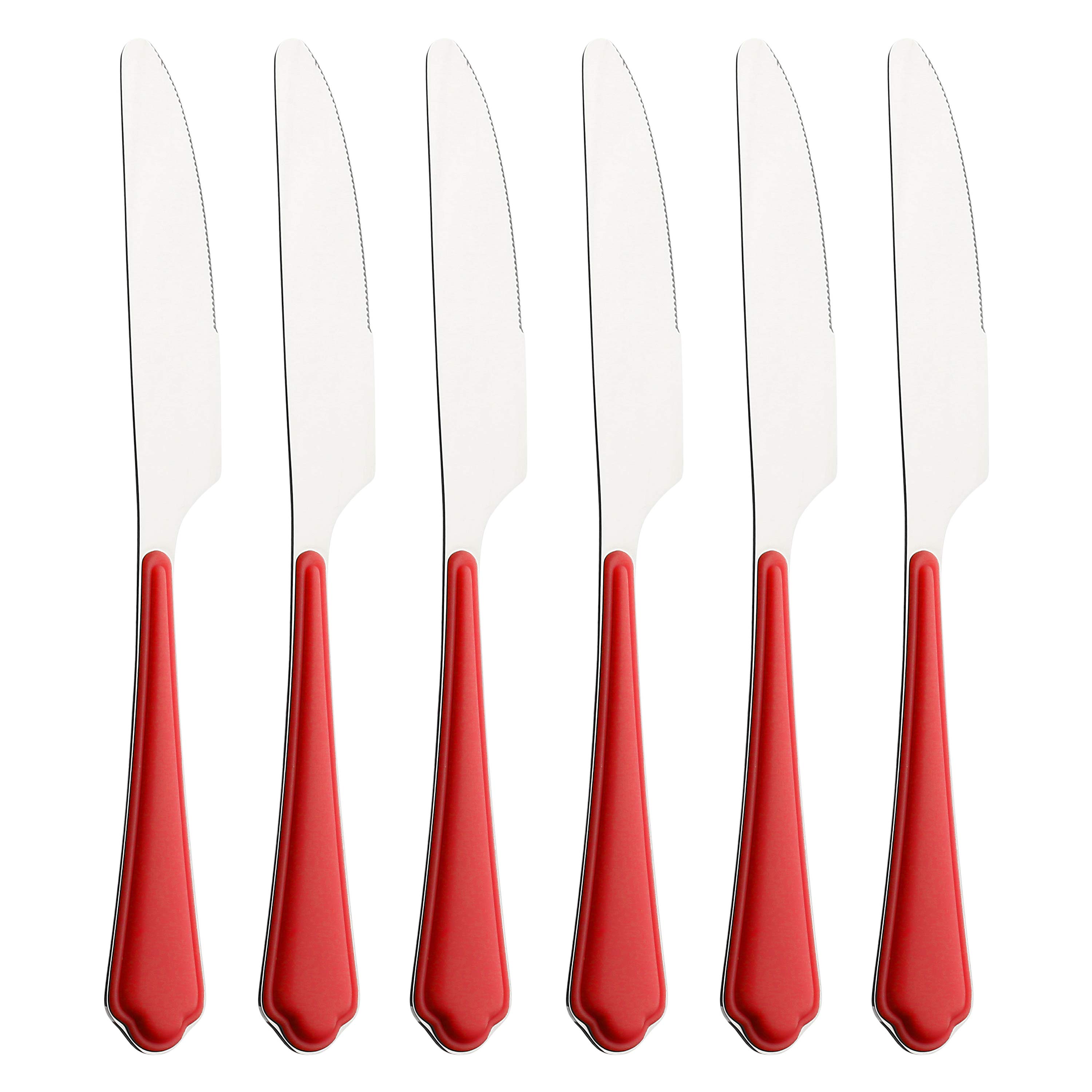 Set of 6, Table Knife, Portland Red