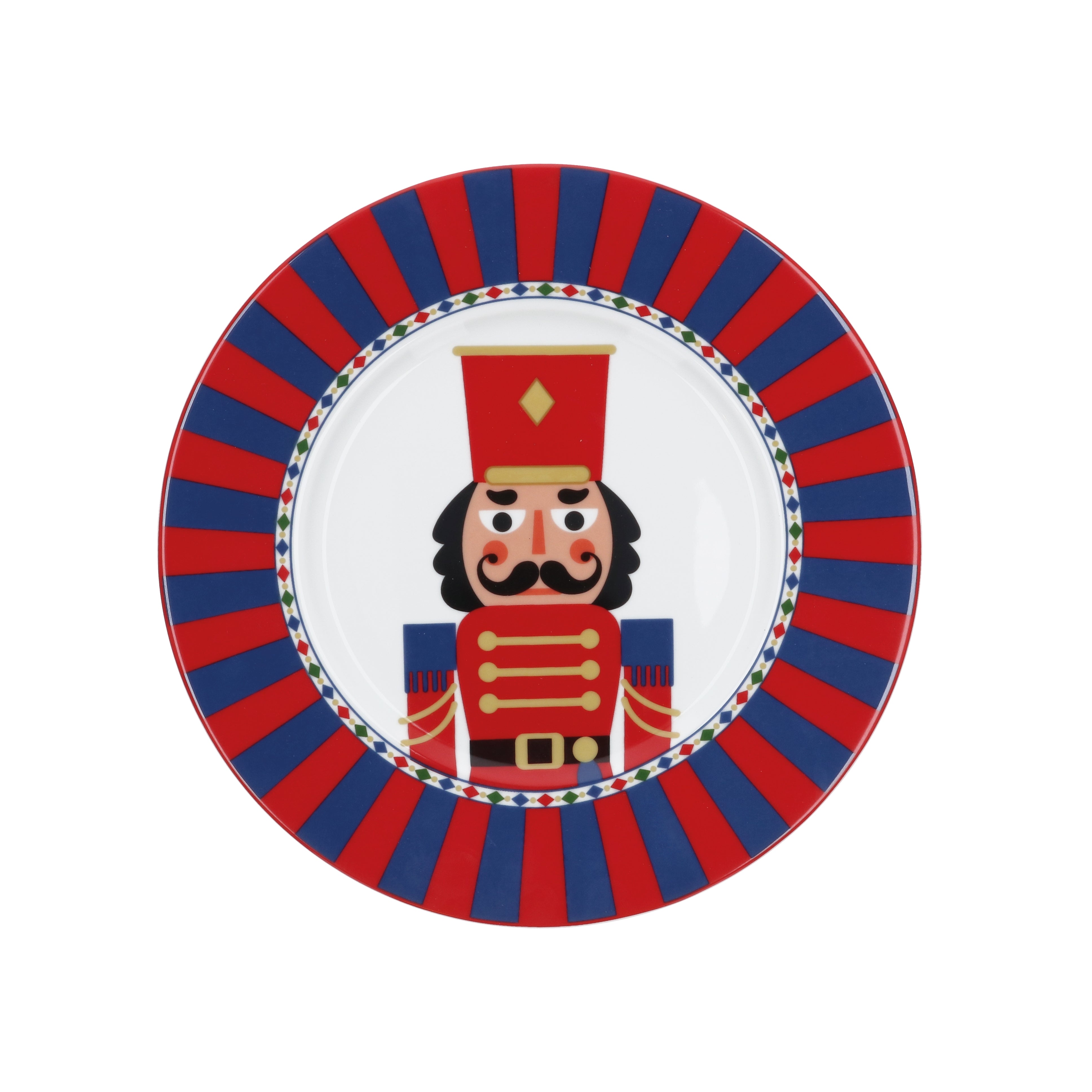 Set of 6, Fruit Plate, The Christmas Band - Porcelain, Ø 21 cm