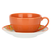 Set da 4, Tazza Colazione con piattino, Flor De Agua