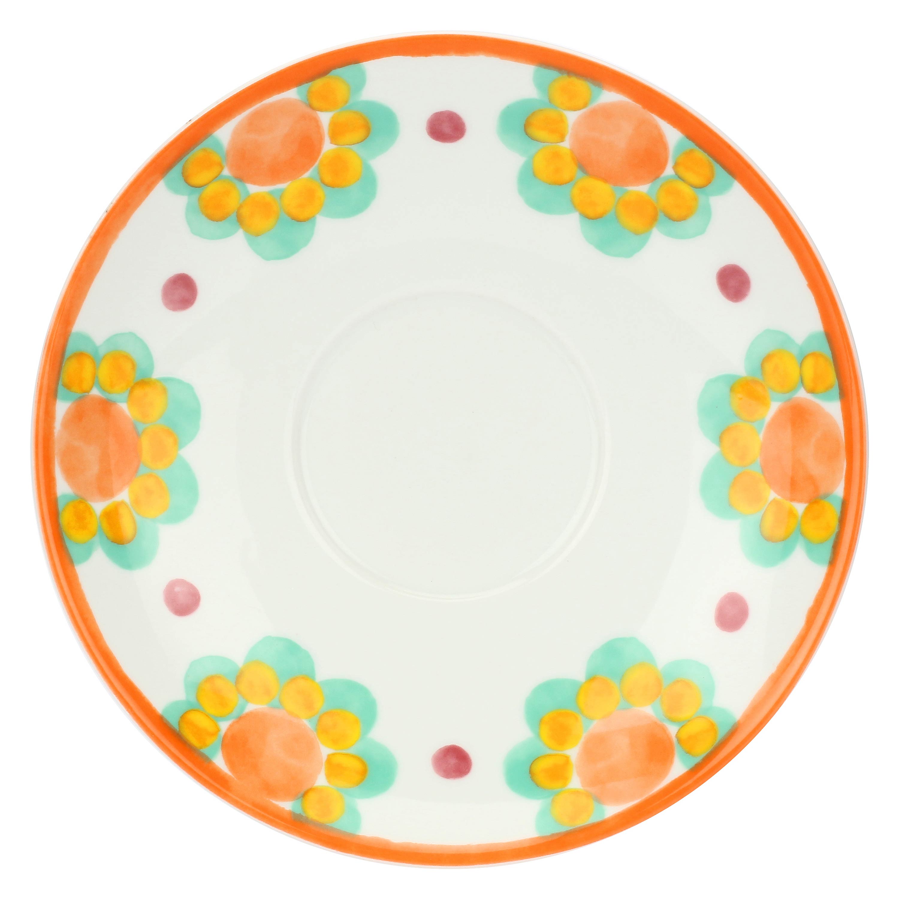 Set da 4, Tazza Colazione con piattino, Flor De Agua