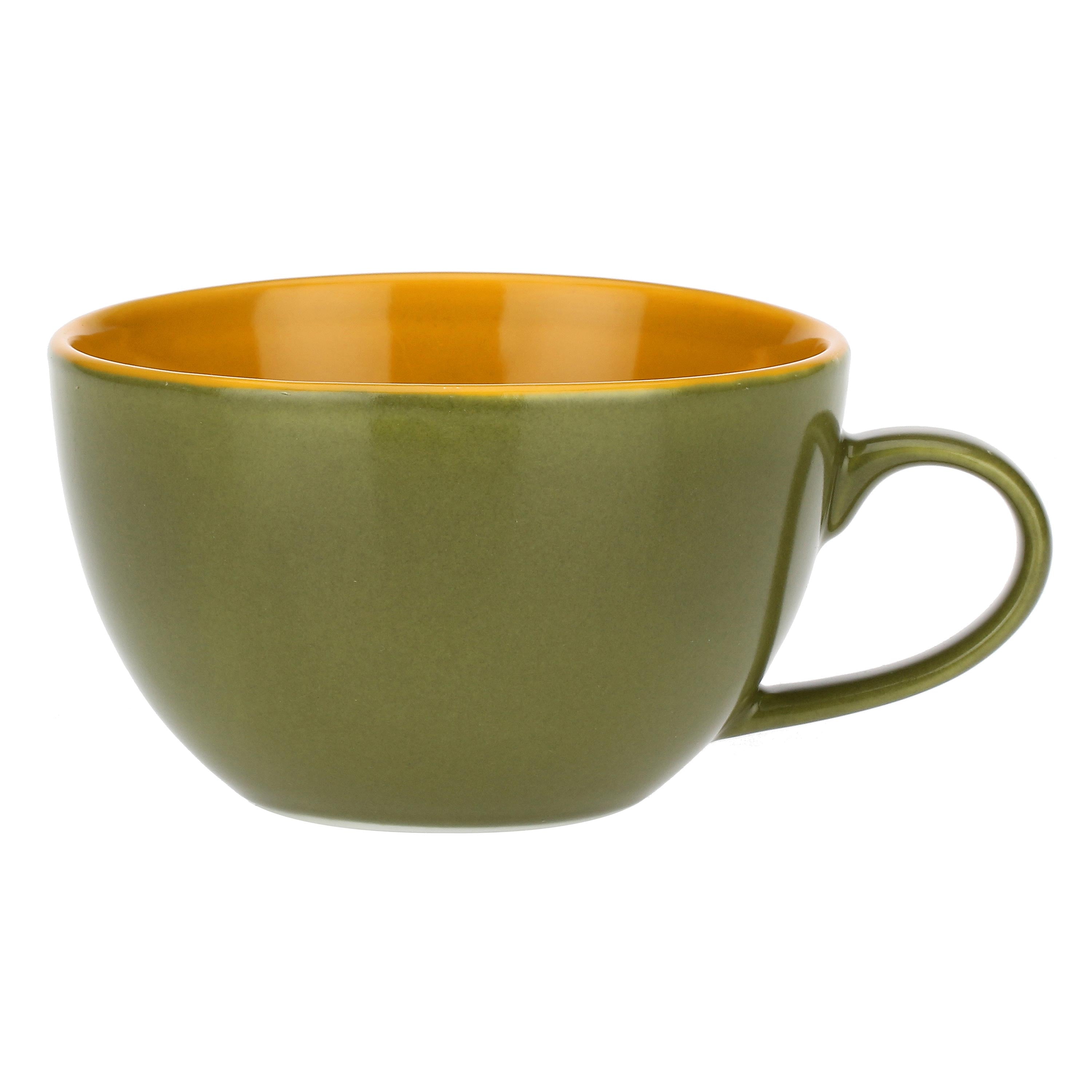 Set da 4, Tazza Colazione con piattino, Cottage - Porcellana, 270 cc