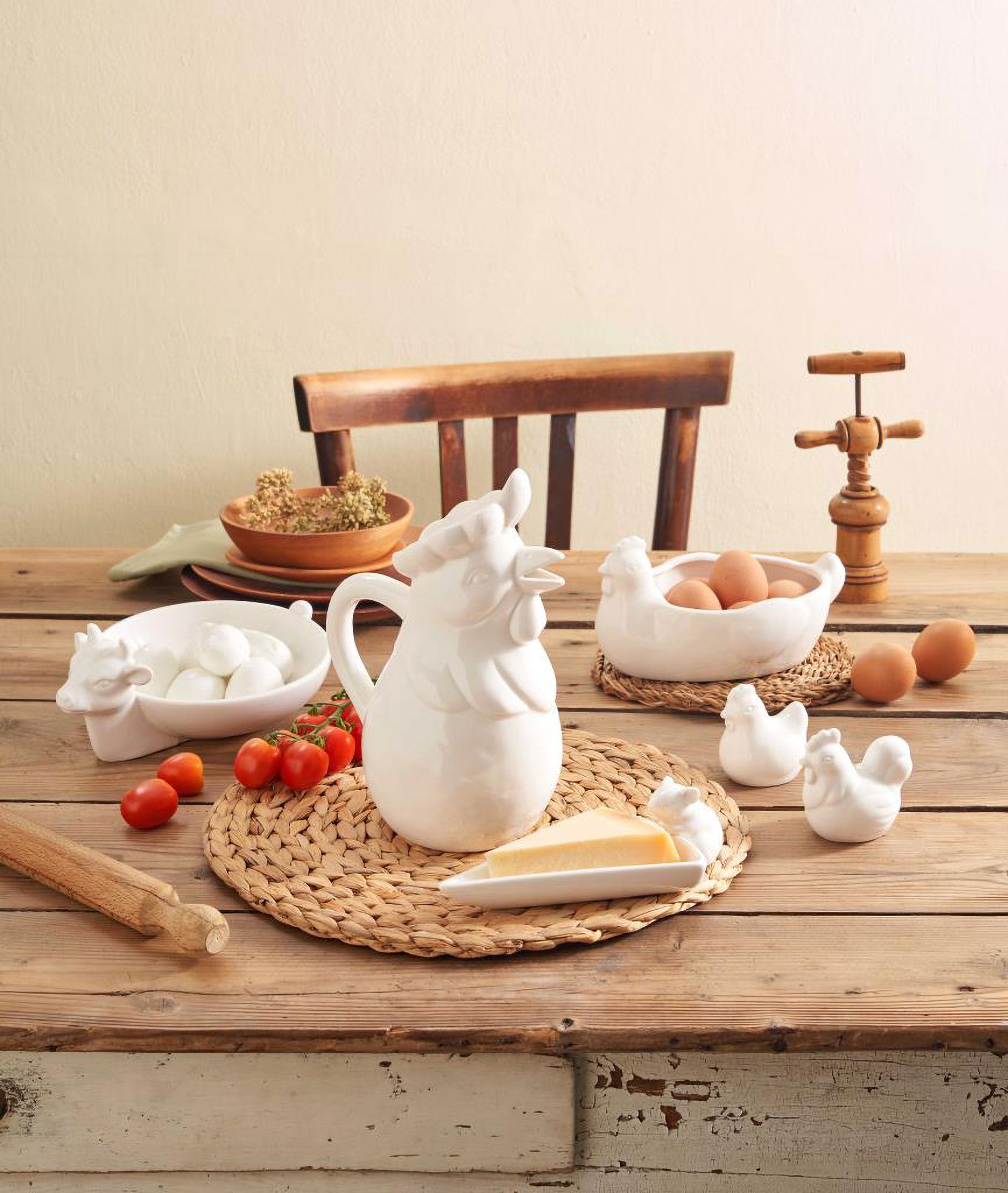 Piatto Servi Formaggio, Fattoria - Porcellana, 20,5x12xh5,5 cm