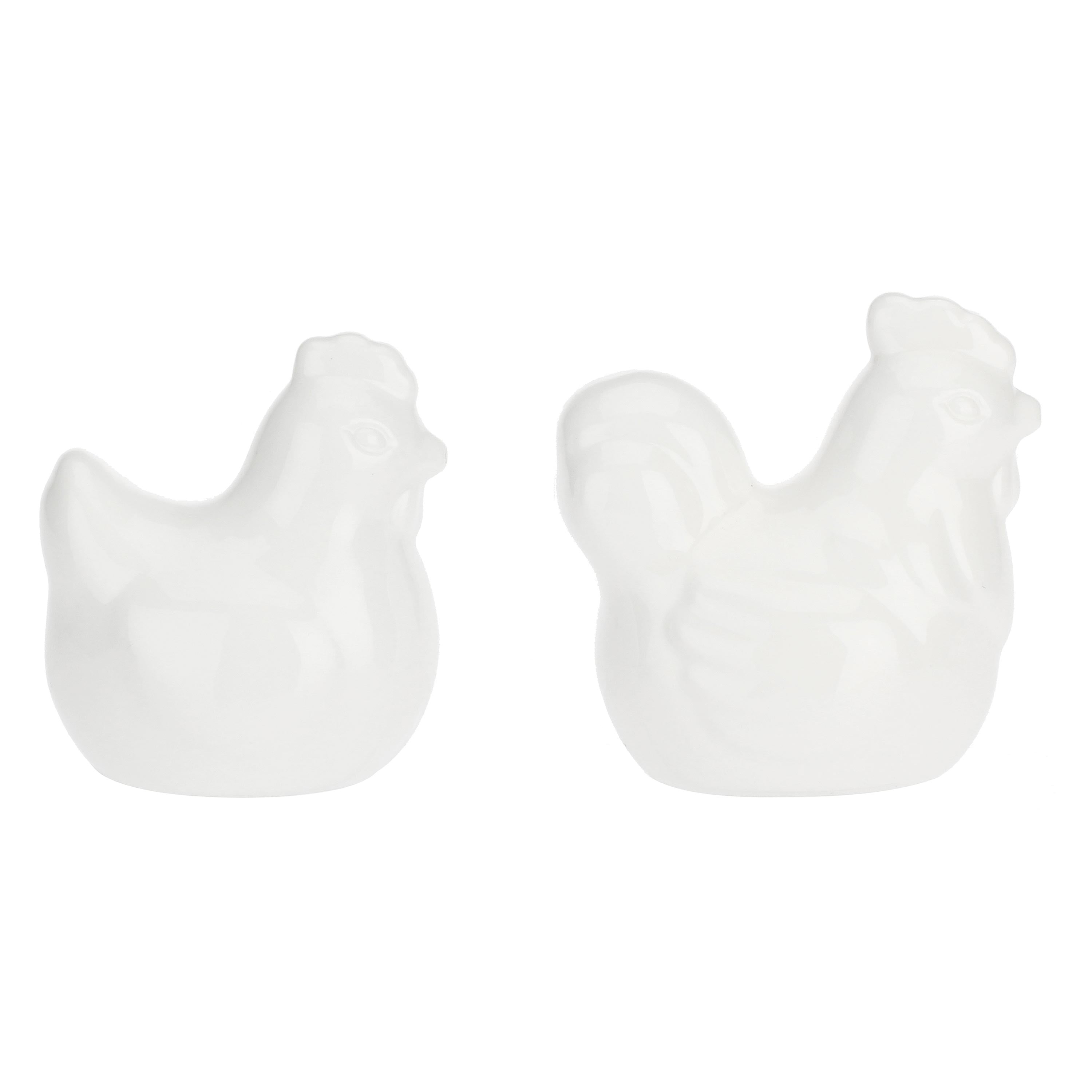 Set Sale E Pepe Gallo Gallina, Fattoria - Porcellana, 5xh8 cm