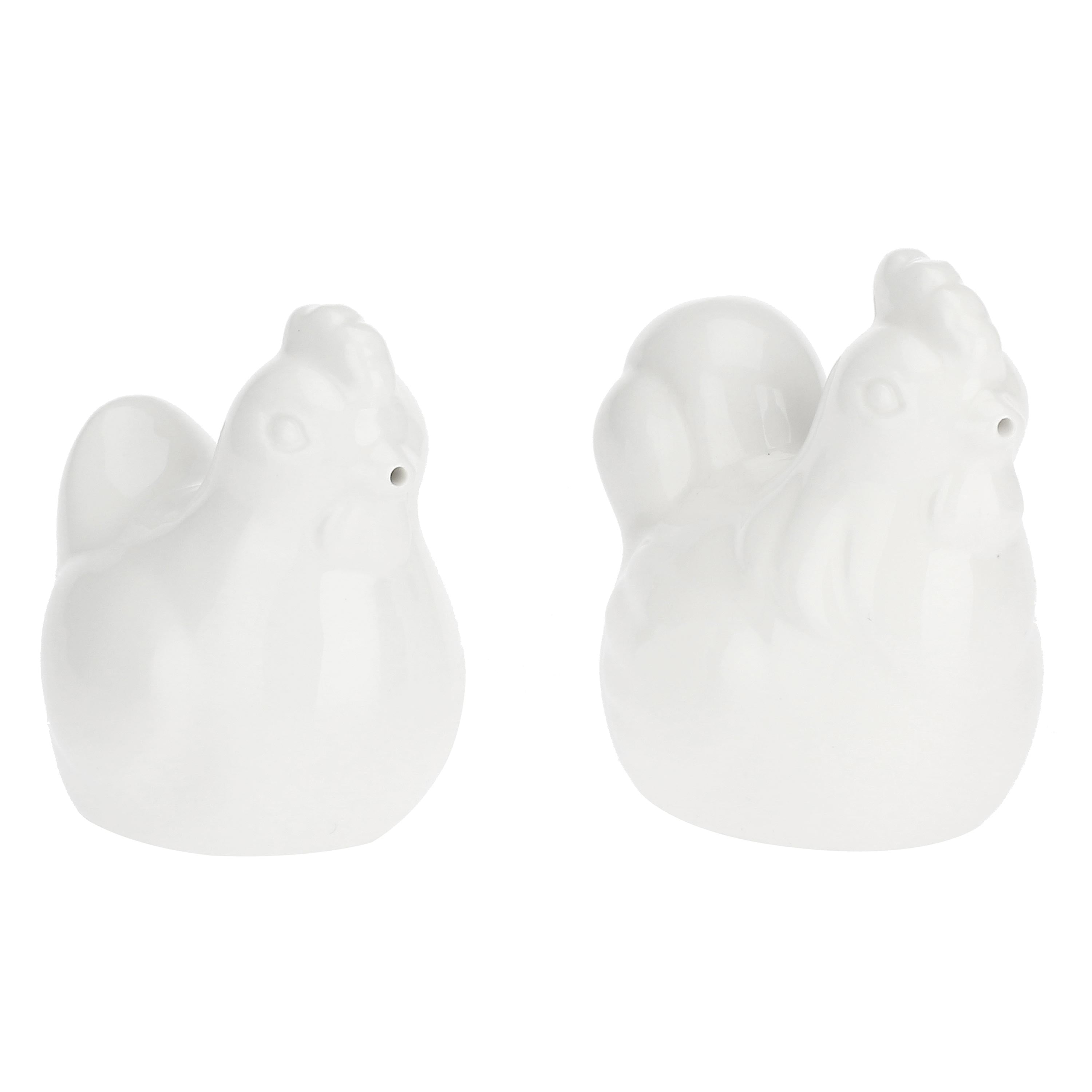 Set Sale E Pepe Gallo Gallina, Fattoria - Porcellana, 5xh8 cm