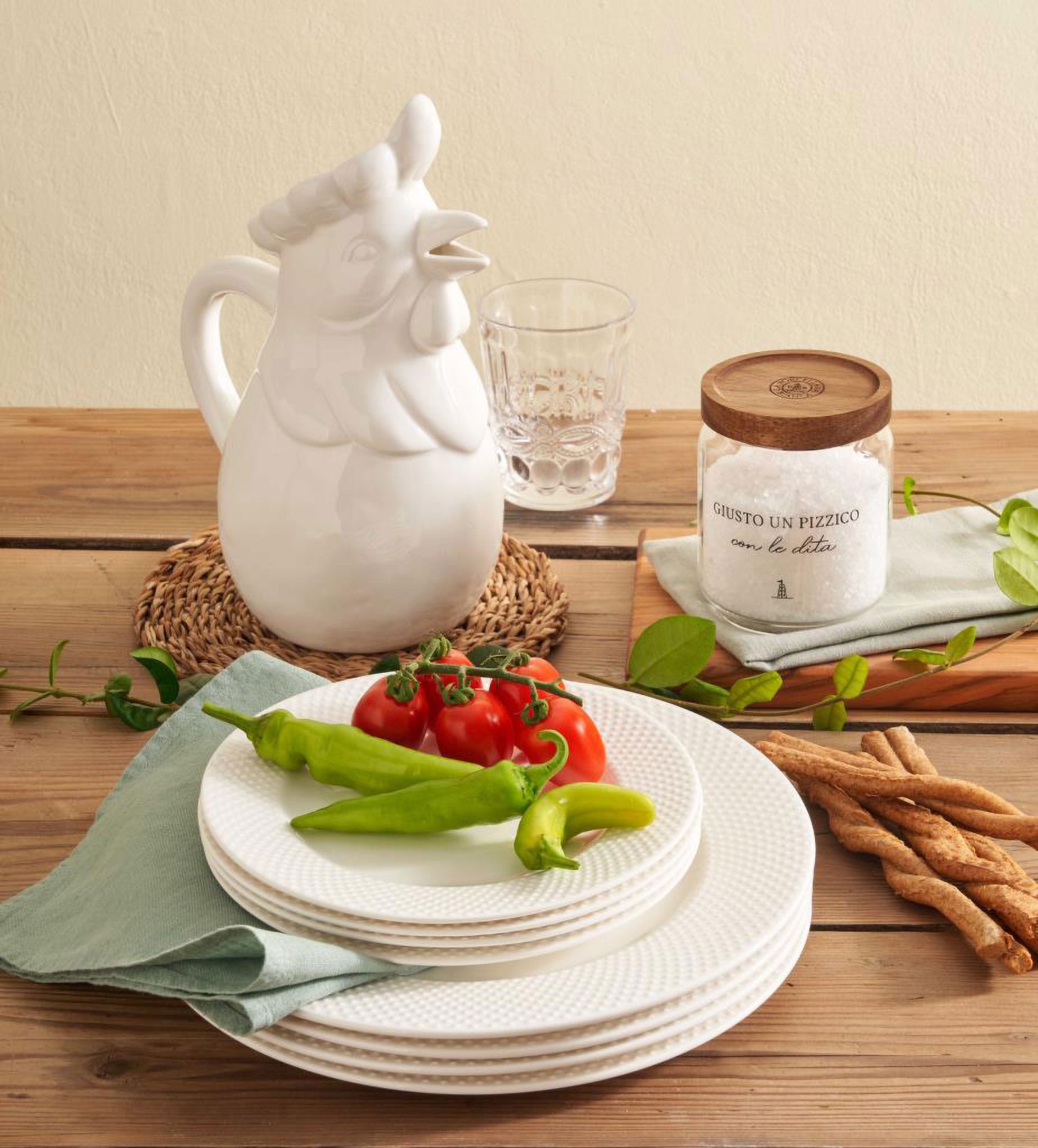 Barattolo Sale, I Garbati - Barattolo: vetro borosilicato Tappo: acacia con guarnizione in silicone, 400 ml