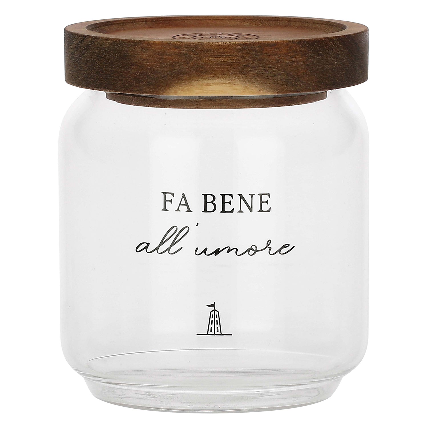 Barattolo Zucchero, I Garbati - Barattolo: vetro borosilicato Tappo: acacia con guarnizione in silicone, 400 ml