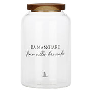 Barattolo Biscotti, I Garbati - Barattolo: vetro borosilicato Tappo: acacia con guarnizione in silicone, 3 l