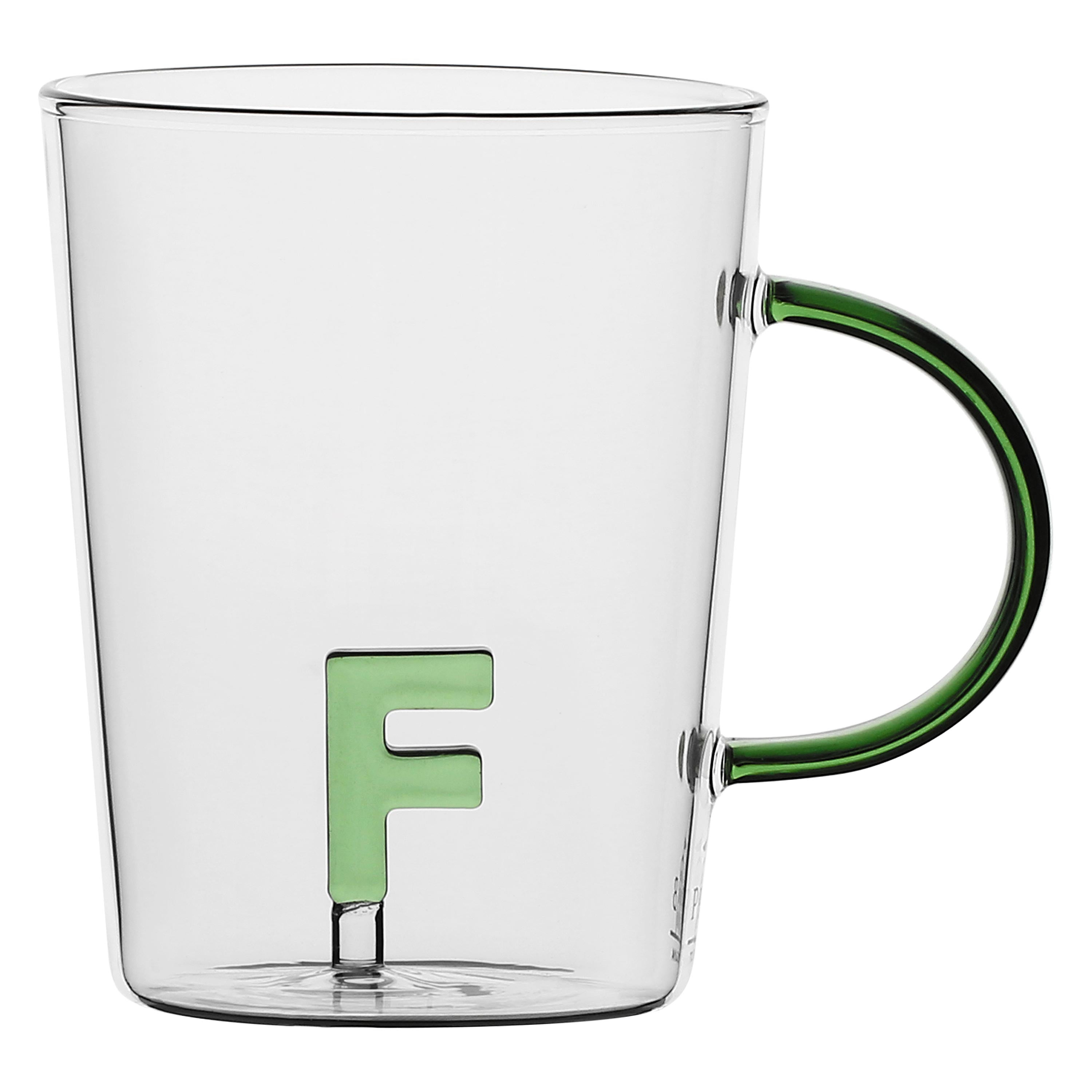Set da 3, Tazza Borosilicato F, Allalettera - Vetro borosilicato, 440 cc