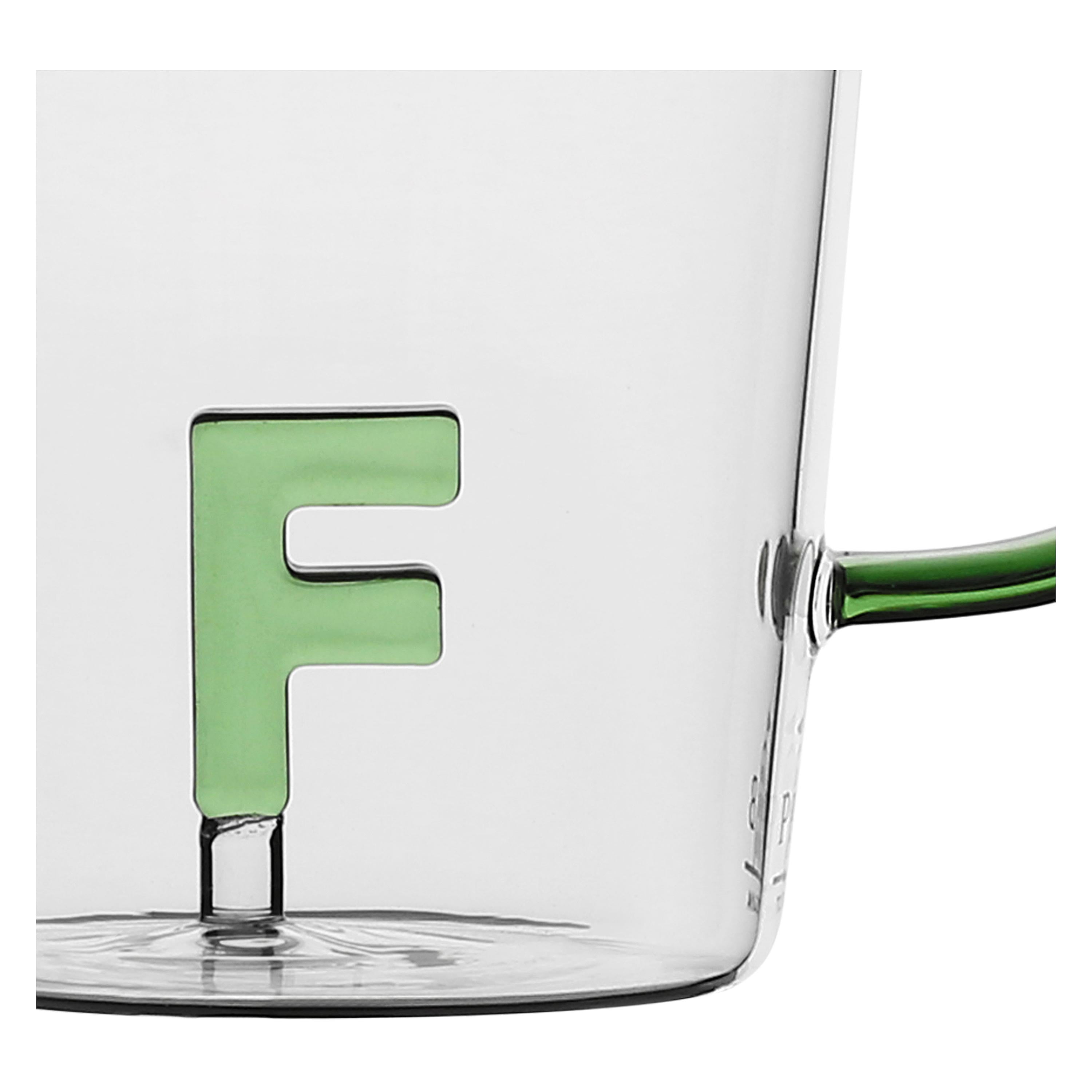 Set da 3, Tazza Borosilicato F, Allalettera - Vetro borosilicato, 440 cc