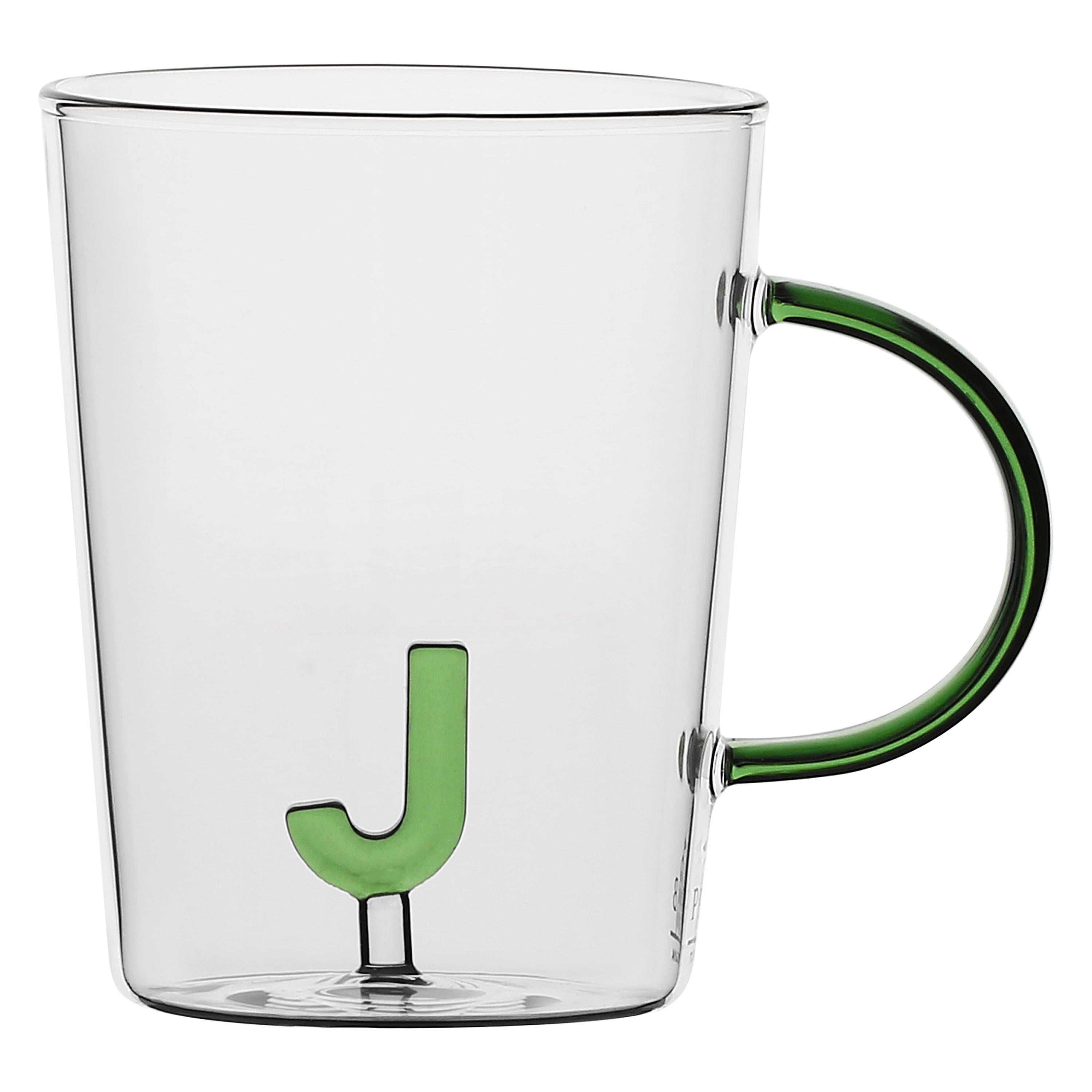 Set da 3, Tazza Borosilicato J, Allalettera - Vetro borosilicato, 440 cc