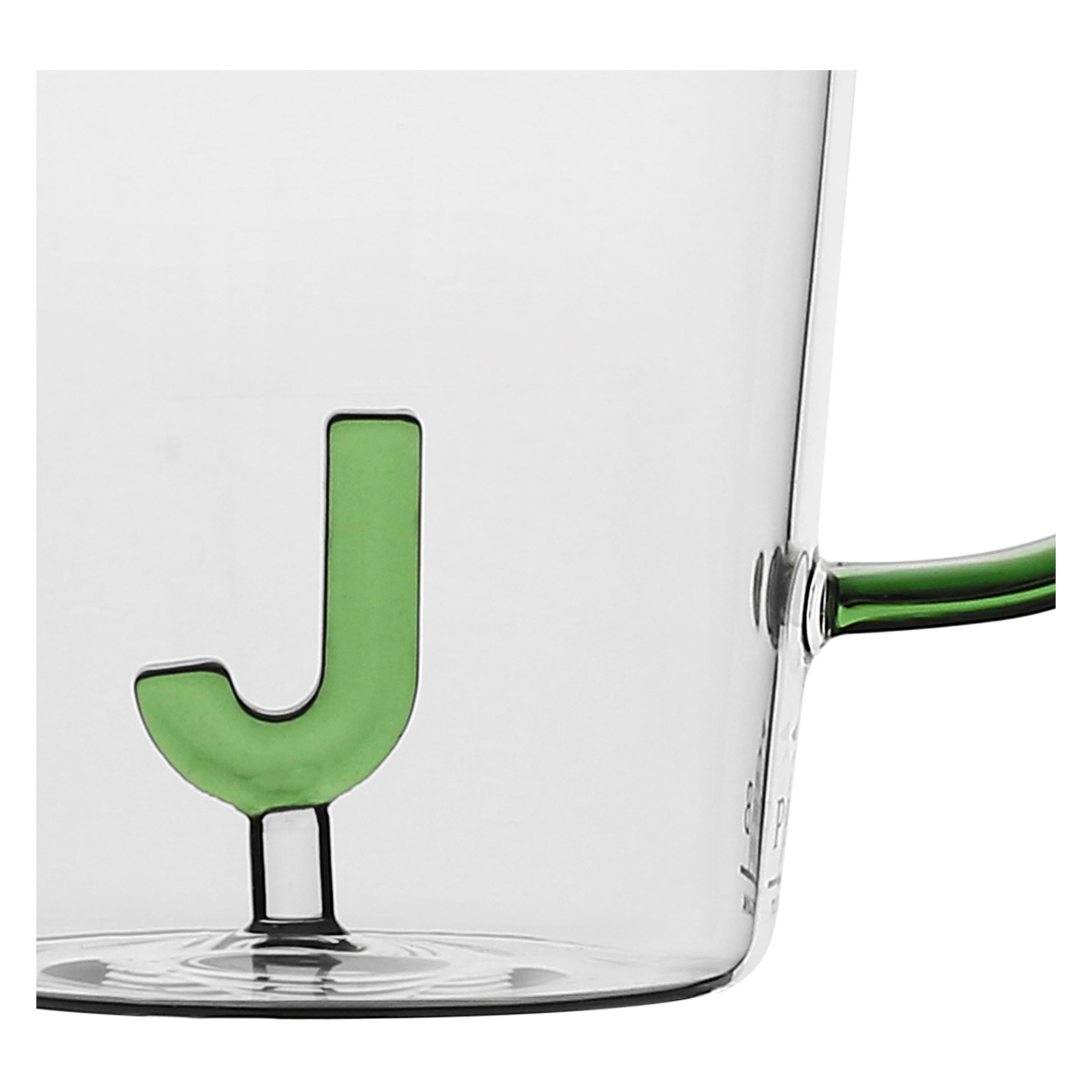 Set da 3, Tazza Borosilicato J, Allalettera - Vetro borosilicato, 440 cc
