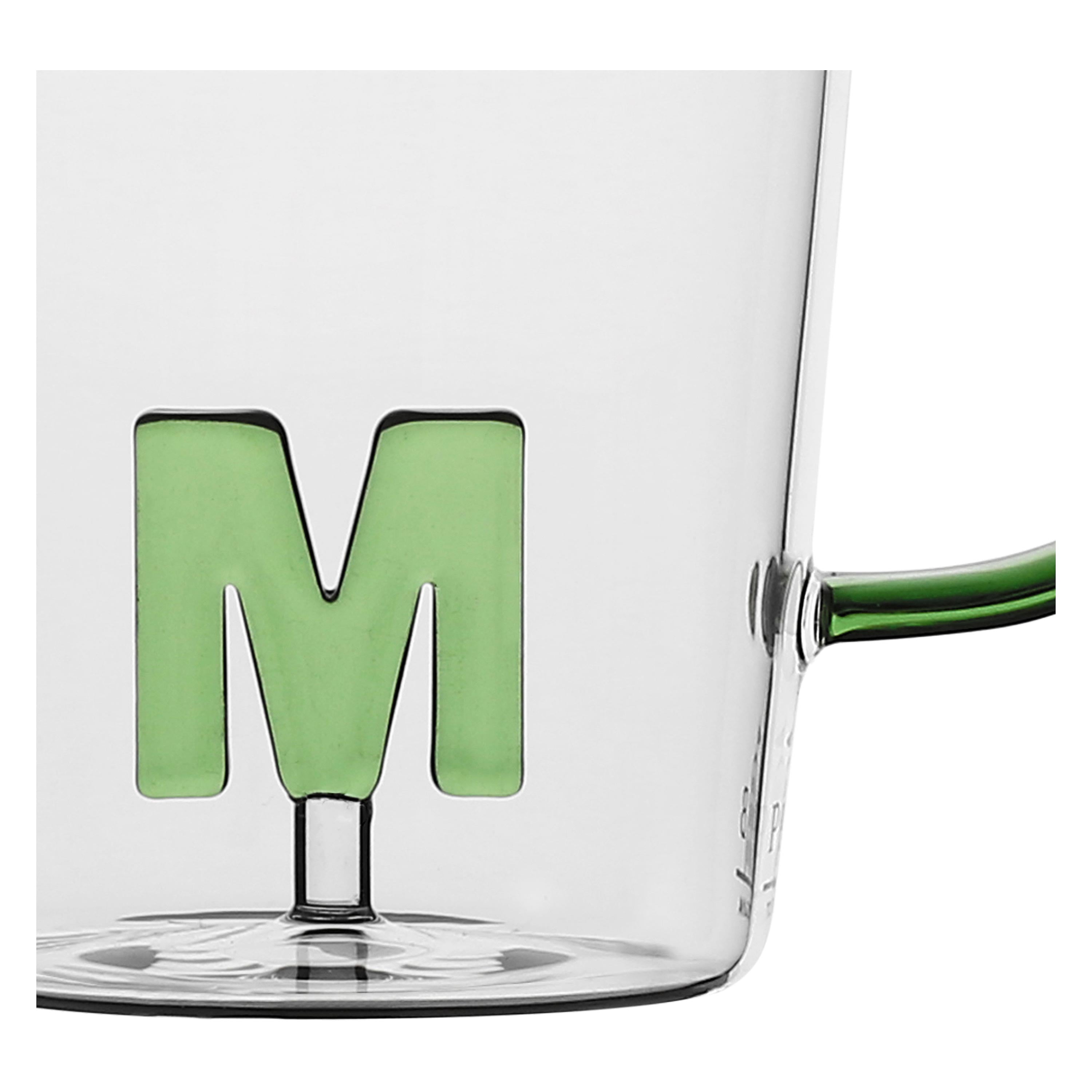 Set da 3, Tazza Borosilicato M, Allalettera - Vetro borosilicato, 440 cc